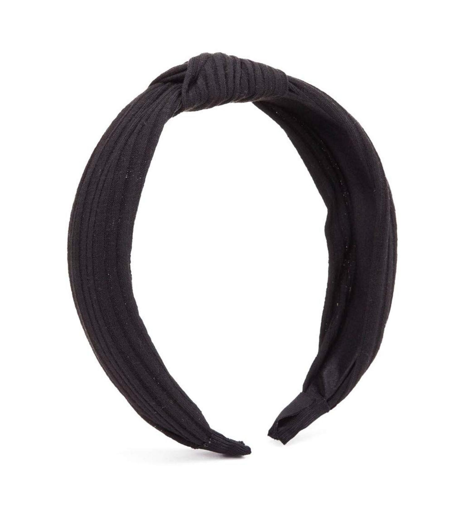 Wide Knot Turban Headband for Women - Elastic Hair Band in Black - Buy Online on GoSupps.com