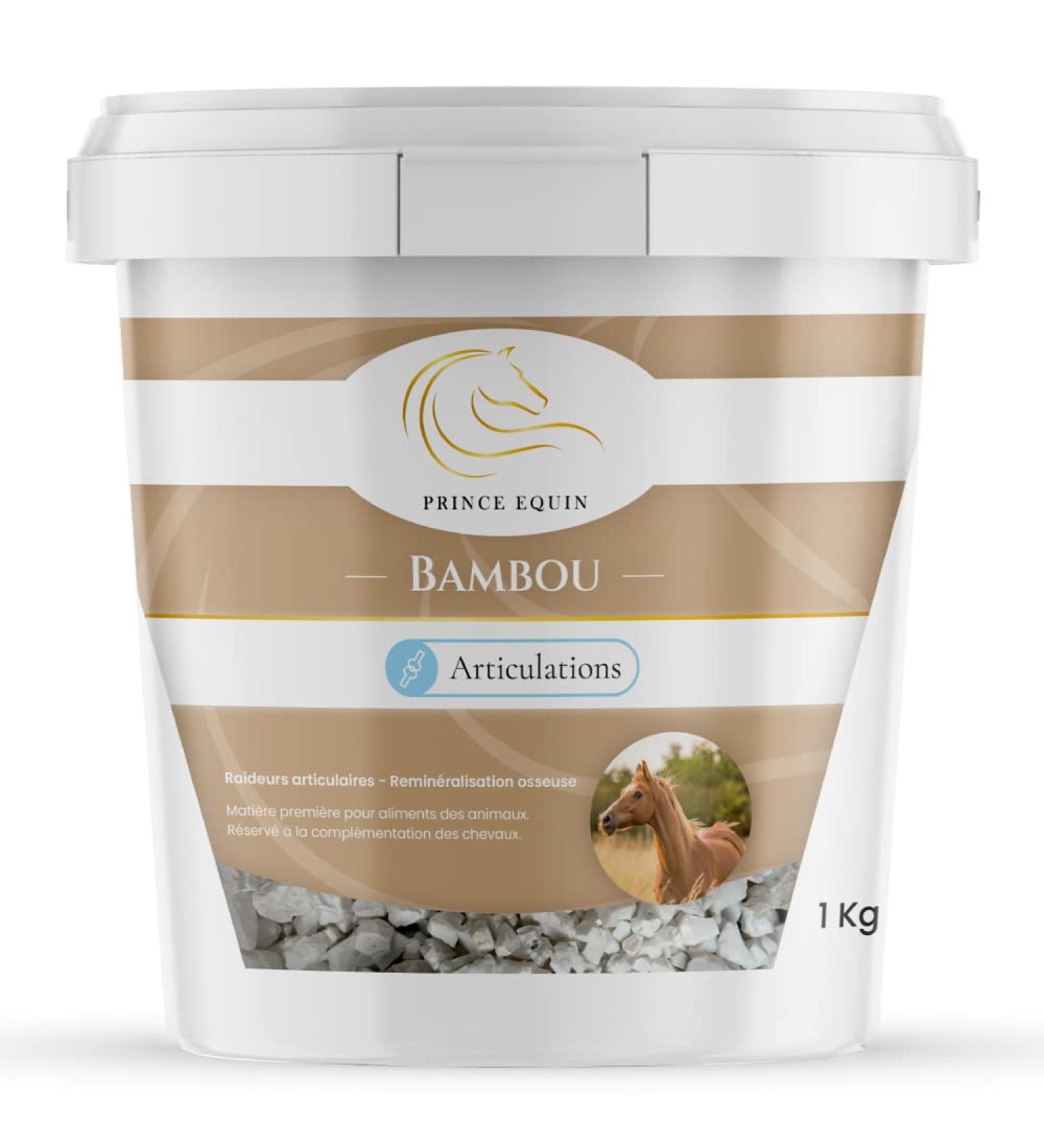PRINCE EQUIN - BAMBOO - Horse nutritional supplement - Bucket 1 kg - Joint health - Bone re-ineralization - French brand - Buy Online on GoSupps.com