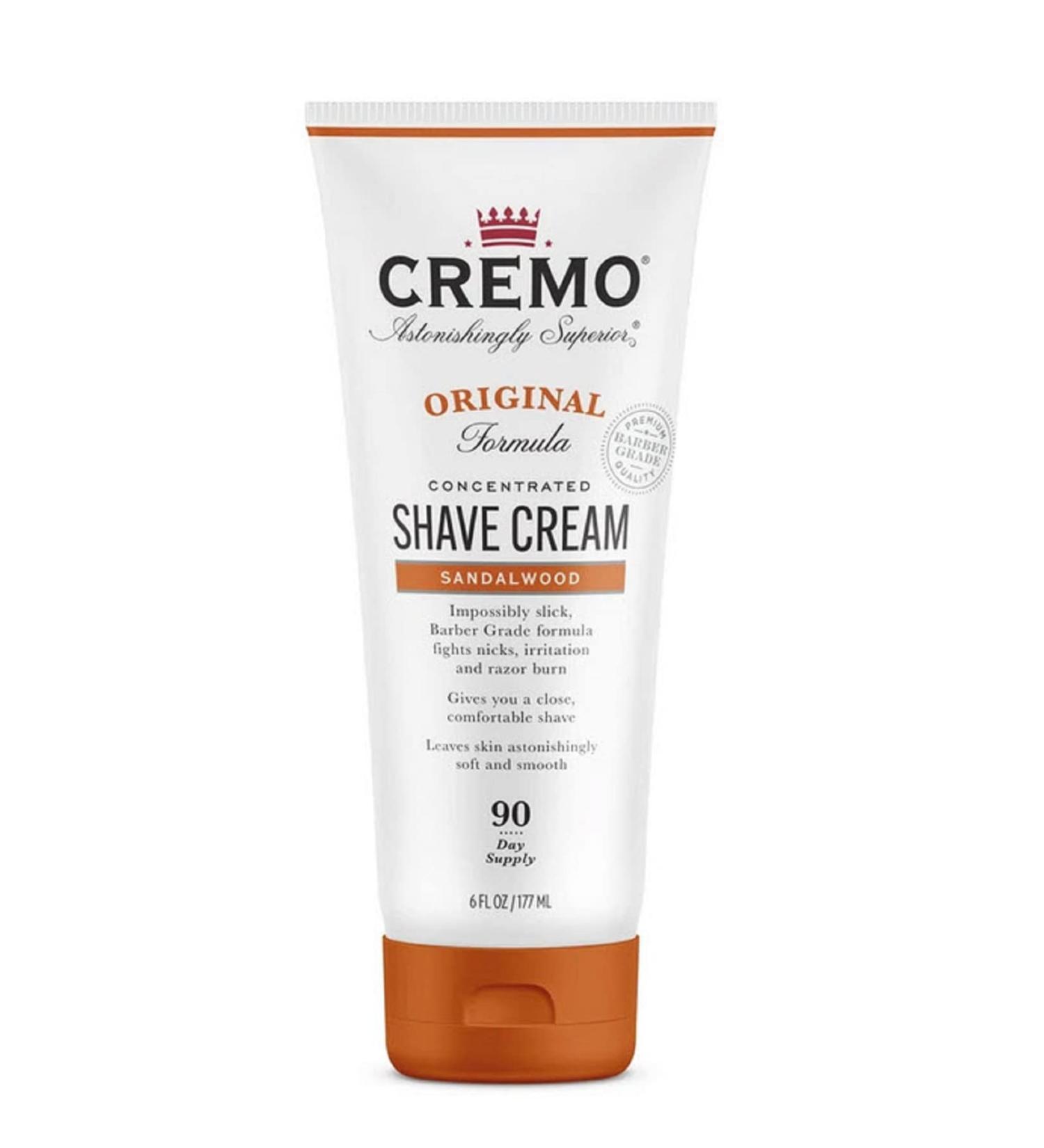 Cremo Sandalwood Shave Cream 6 fl oz - Original Formula for Smooth Shaving - Buy Online on GoSupps.com