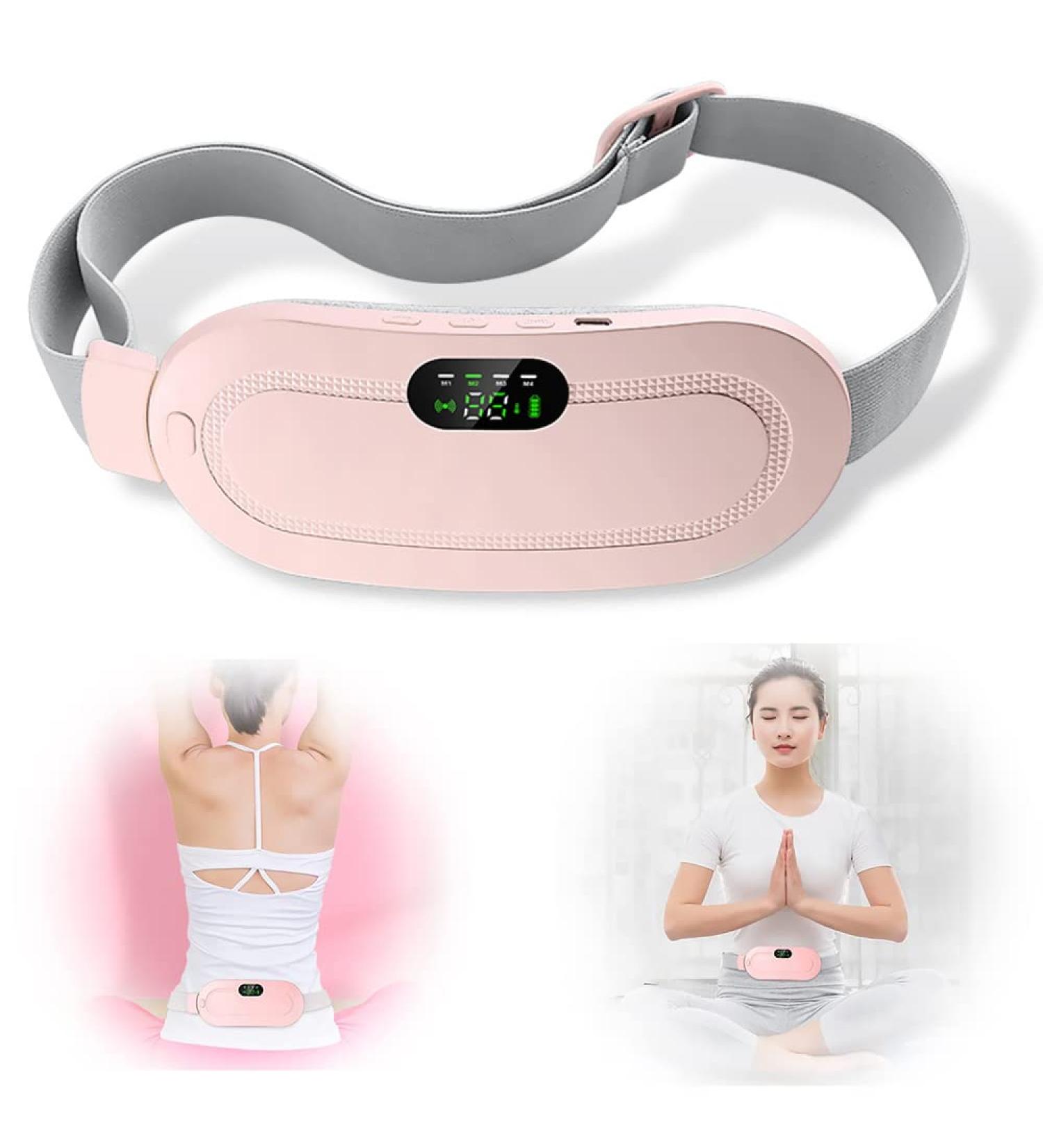 Portable Heating Pad for Lower Back Pain & Menstrual Cramps Relief - 3-Speed Temperature & 4-Speed Massage Modes - Buy Online on GoSupps.com