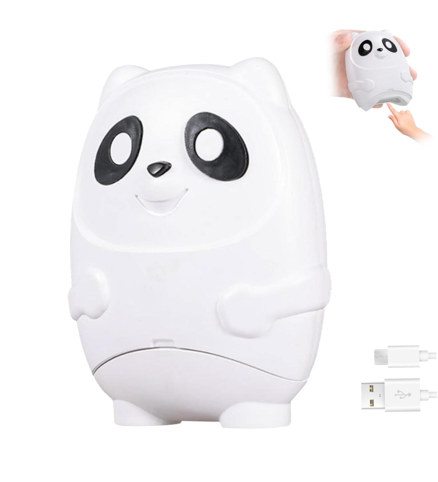 Electric Nail Clippers 2 in 1 Automatic Anti-Pinch 500mAh Panda Shape Type-C Low Noise Portable Fingernail Cutter and File Trimmer - Buy Online on GoSupps.com