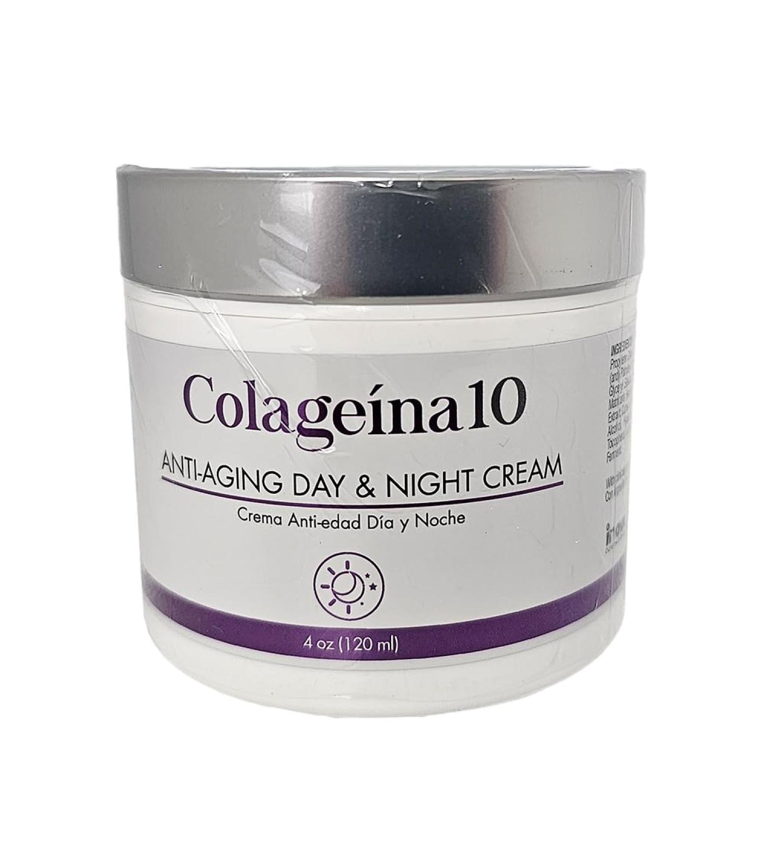 Colageina 10 Anti-Aging Day & Night Cream 4oz - Crema Facial Anti-Edad de D a y Noche 120ml | Shop Internationally for Youthful Skin - Buy Online on GoSupps.com