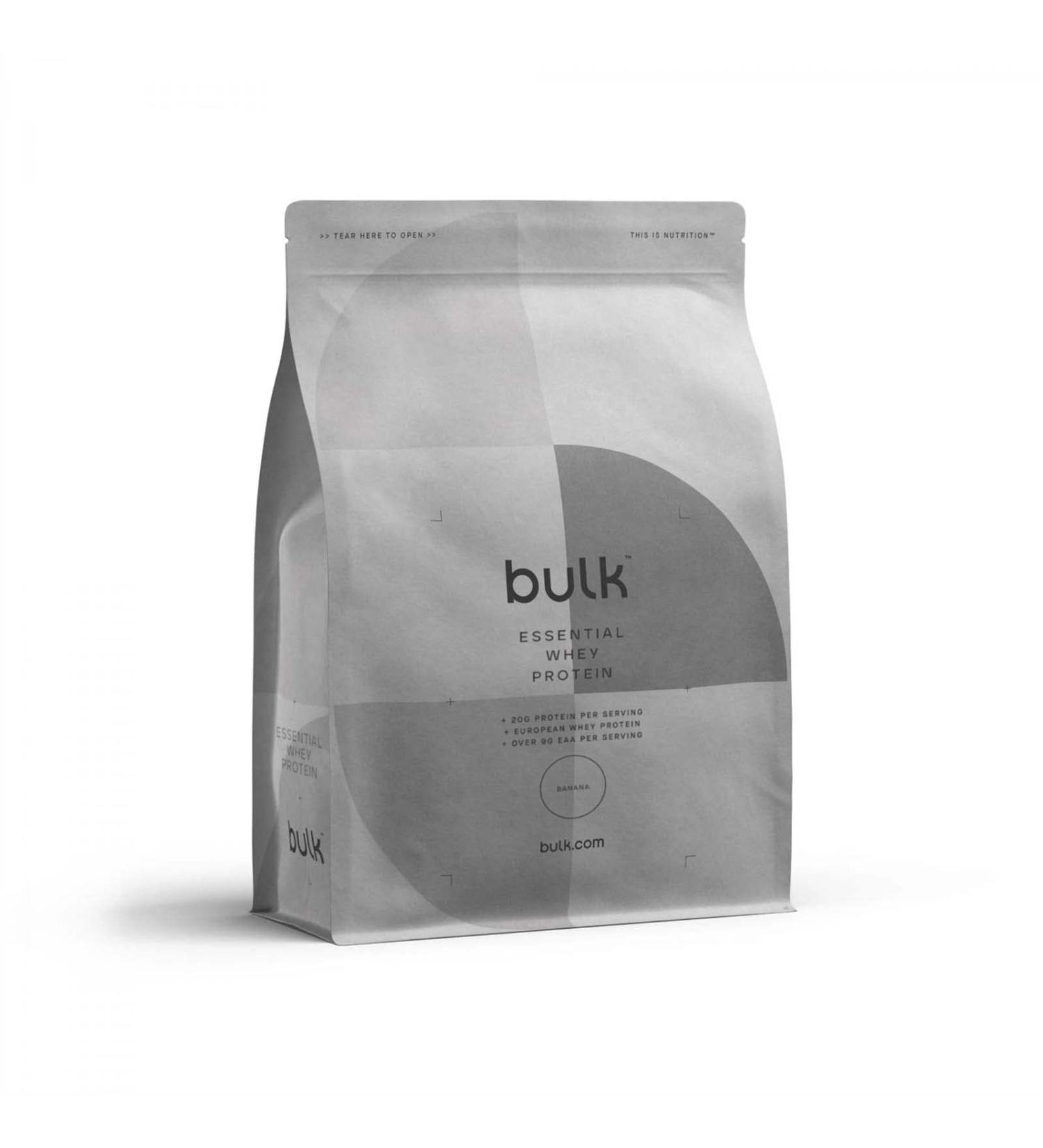 Bulk Essential Whey Protein Powder Shake Banana 500 g 14 Servings Banana 500g - Buy Online on GoSupps.com