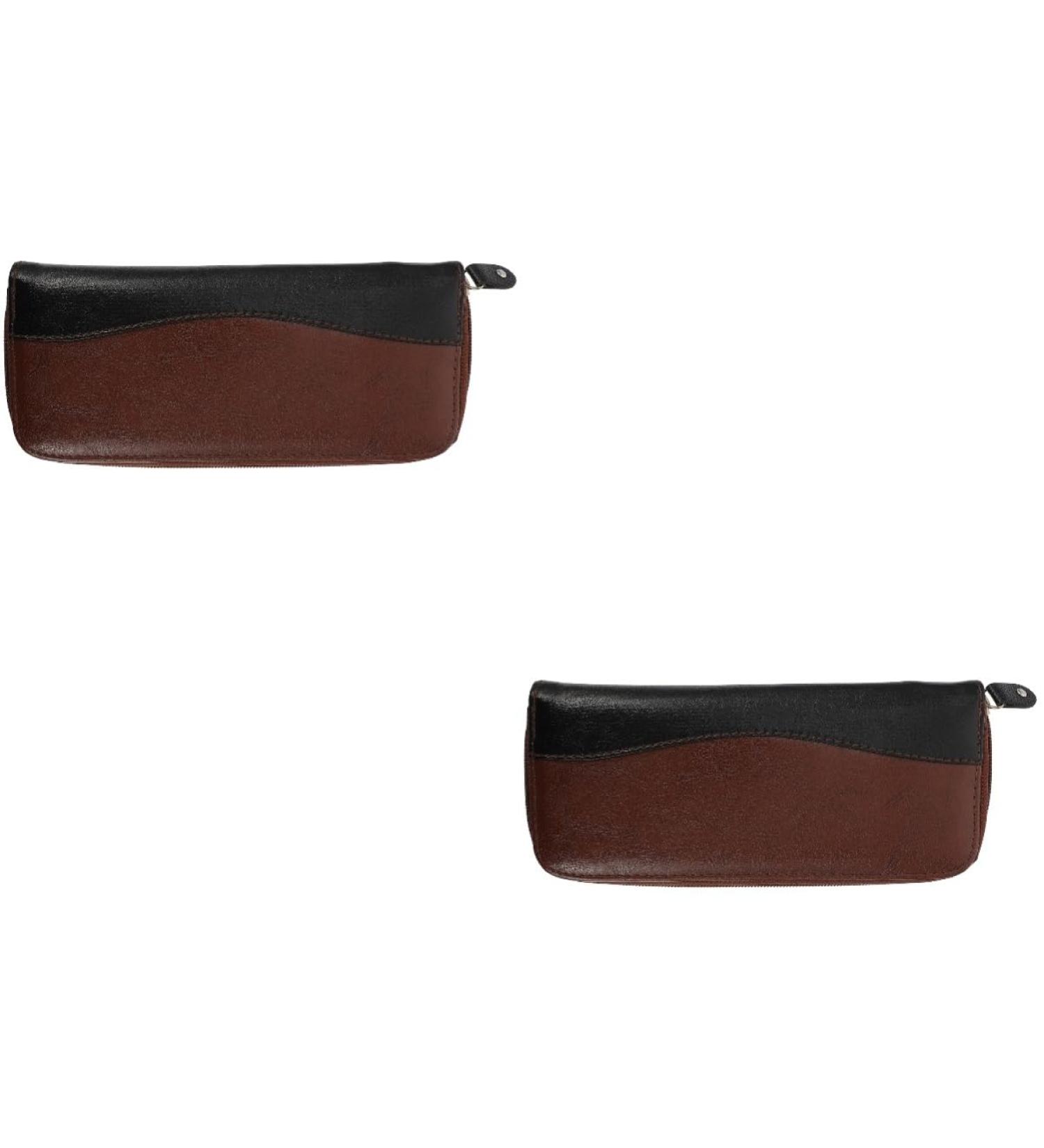 Beaupretty Leather Scissor Case - 2-Pack Travel Hairdressing Tool Bag Classic Pocket Scissors Holder Wearable Hair Cutting Accessories - 23x10x1.5cm - Buy Online on GoSupps.com
