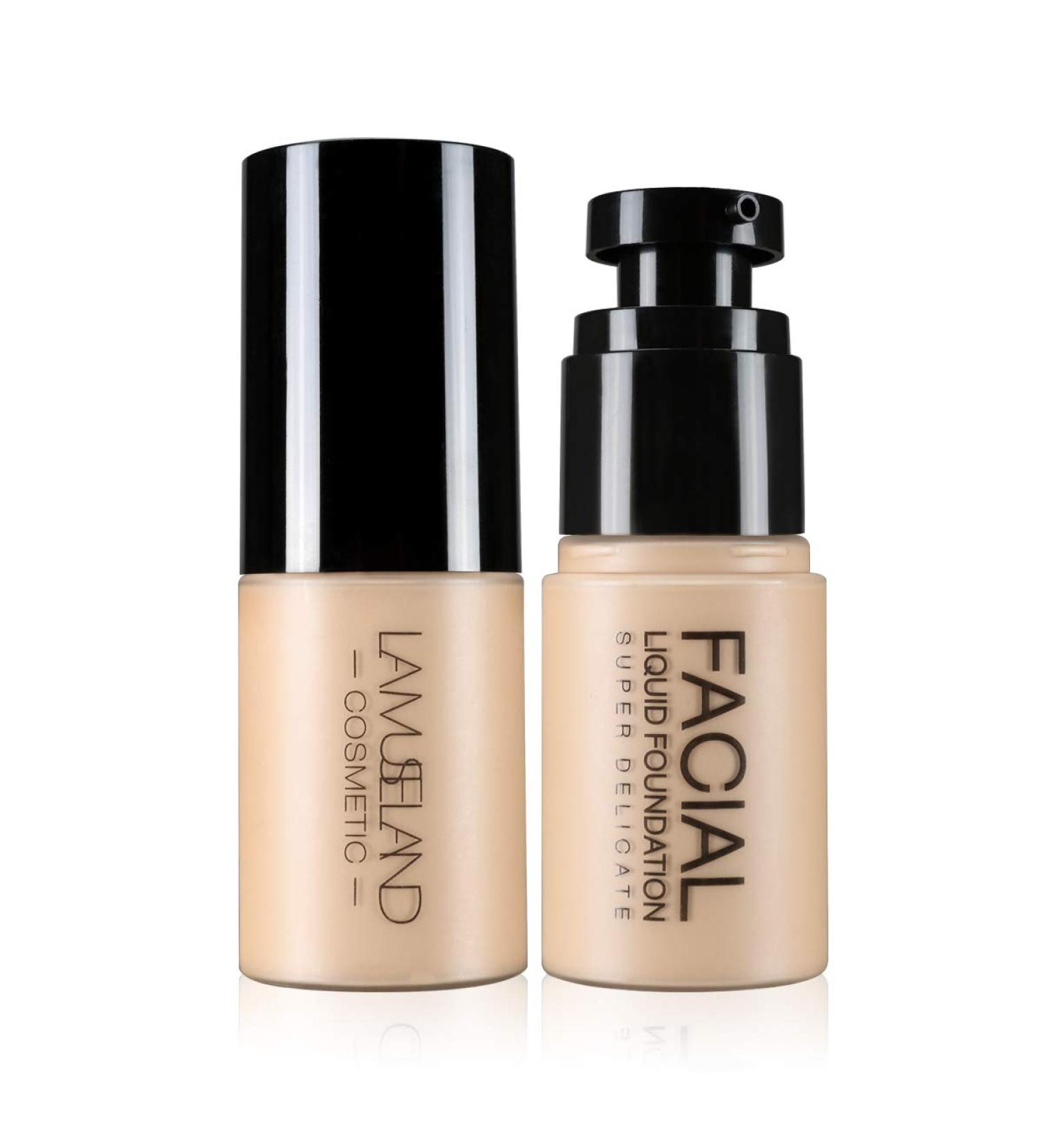 LAMUSELAND 4 Colors Face Velvet Foundation Liquid Makeup Beauty Cosmetic 35g - 02 MEDIUM - Buy Online on GoSupps.com