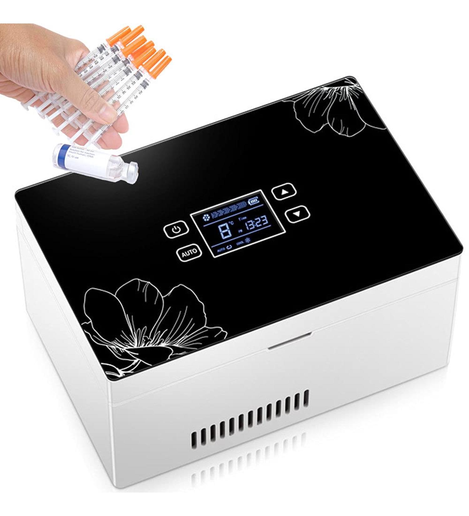 Insulin Refrigerated Box Portable Fridge with 10200Mah Battery and Bag 0-18 C Drug Constant Temperature Refrigerator for Diabetic Medication Organizer Battery 2 - Buy Online on GoSupps.com