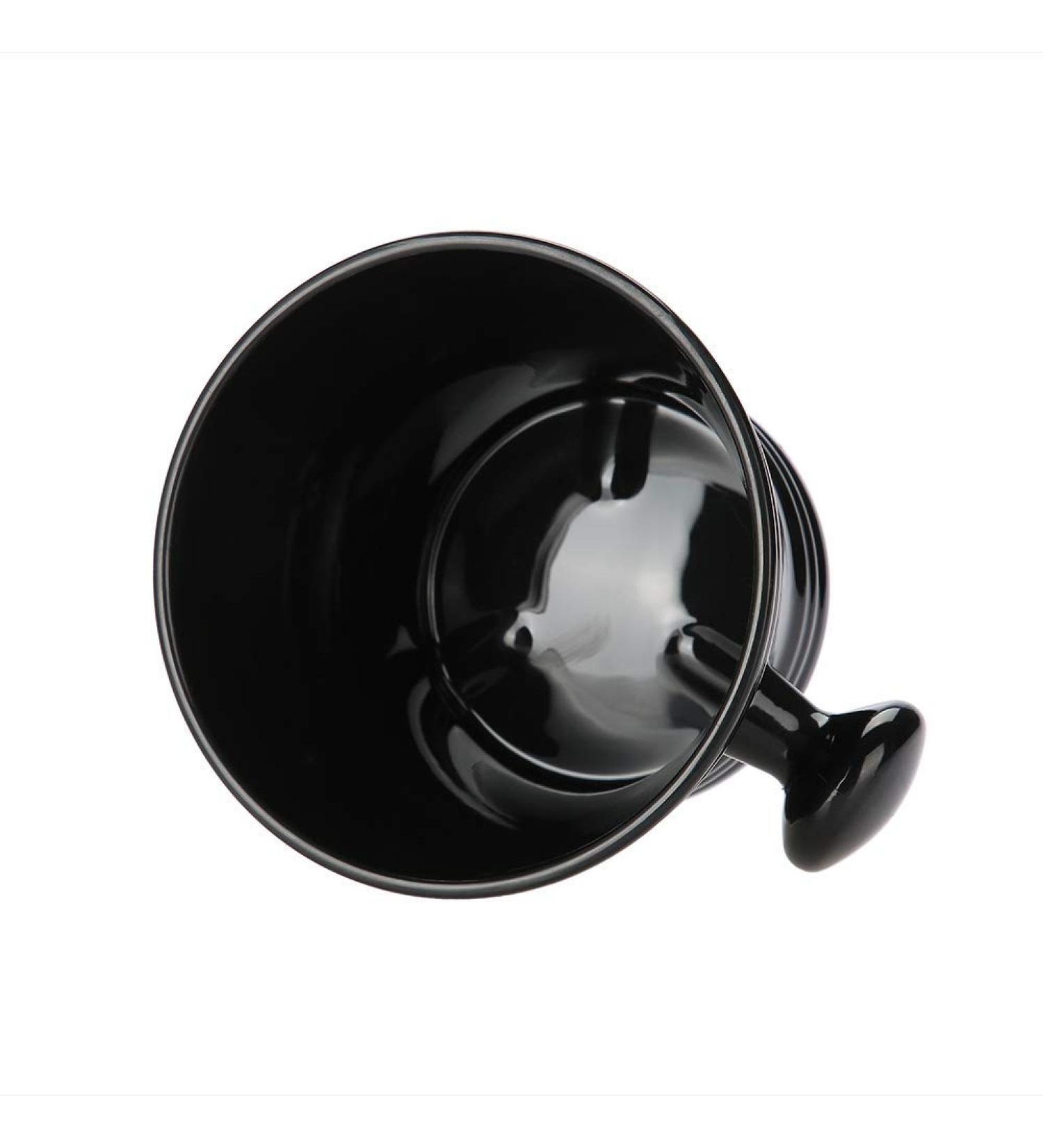 Buy Black Plastic Shaving Bowl for Men Foam Shaving Shell with Handle | Perfect for Soap & Cream - Buy Online on GoSupps.com