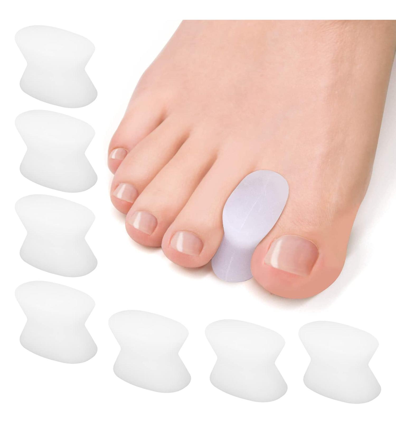 Haobin Silicone Toe Spreader | 8-Piece Gel Toe Separator for Pain Relief & Correction | Overlap & Hammer Toe Relief - Buy Online on GoSupps.com