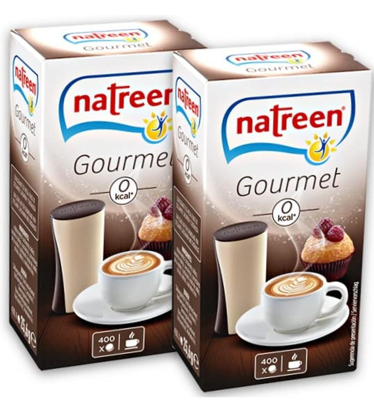 NATREEN Caf Gourmet Table Dispenser 2x400 pcs - Calorie-Free Sweetener for Coffee & Tea from Netherlands - Buy Online on GoSupps.com