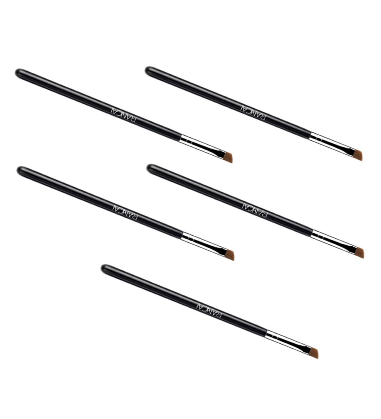 FOMIYES 10 Pcs Makeup Brush Eyebrow Brush Eye Brush Eyeliner Brush Makeup Eyeliner Wand Girl Oblique Head 16x0.7cmx2pcs Blackx2pcs - Buy Online on GoSupps.com