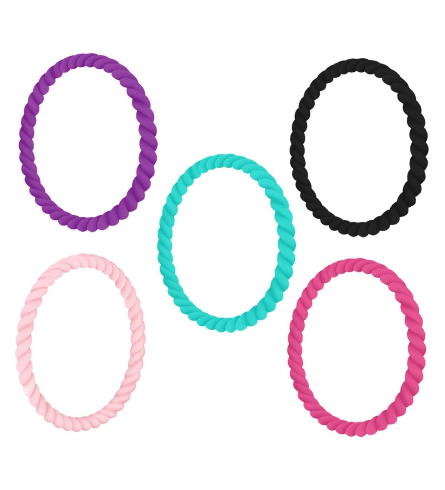 Operitacx Men's Silicone Bracelet Set - 5pcs Wristbands for Sports and Style - Buy Online on GoSupps.com