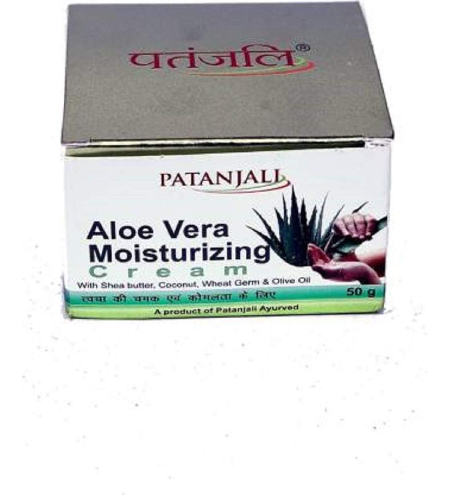 Patanjali Aloe Vera Moisturizing Cream 50 gm (PACK of 6)