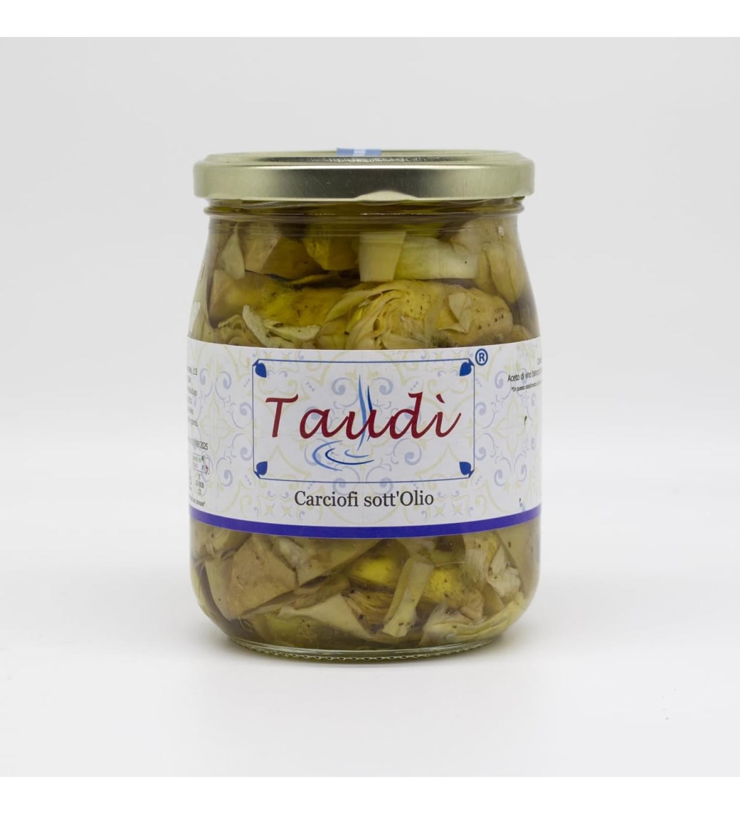  Taud Artichokes in the country style preserved in oil - Taud Sicilian artisanal glass preserves 510g - Buy Online on GoSupps.com