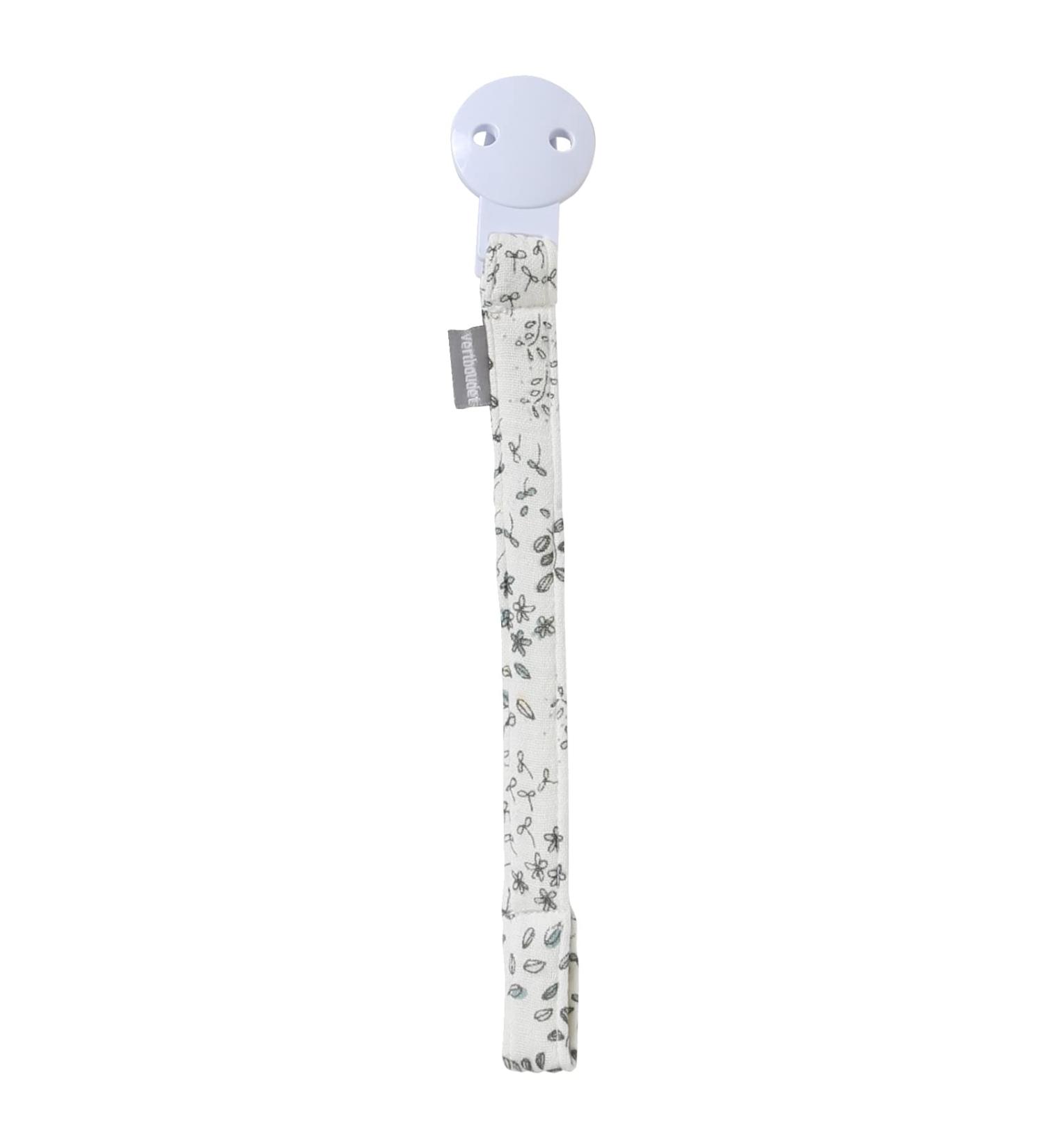 VERTBAUDET Floral Wool Pacifier Chain - White Print One Size | International Shipping - Buy Online on GoSupps.com