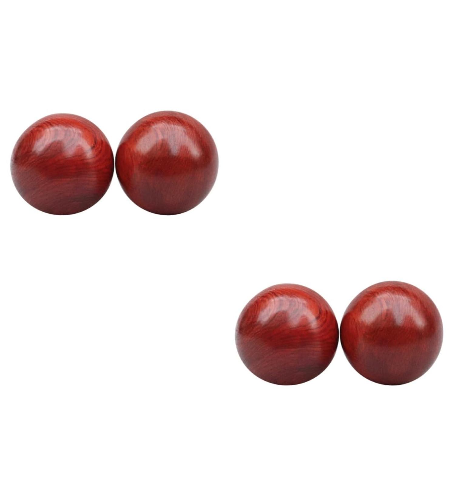 Tovinanna 4-Piece Wooden Massage Balls Set | Baoding Balls for Muscle Relief | Premium Chinese Medicine Classic Rosewood & Bamboo Massagers - Buy Online on GoSupps.com