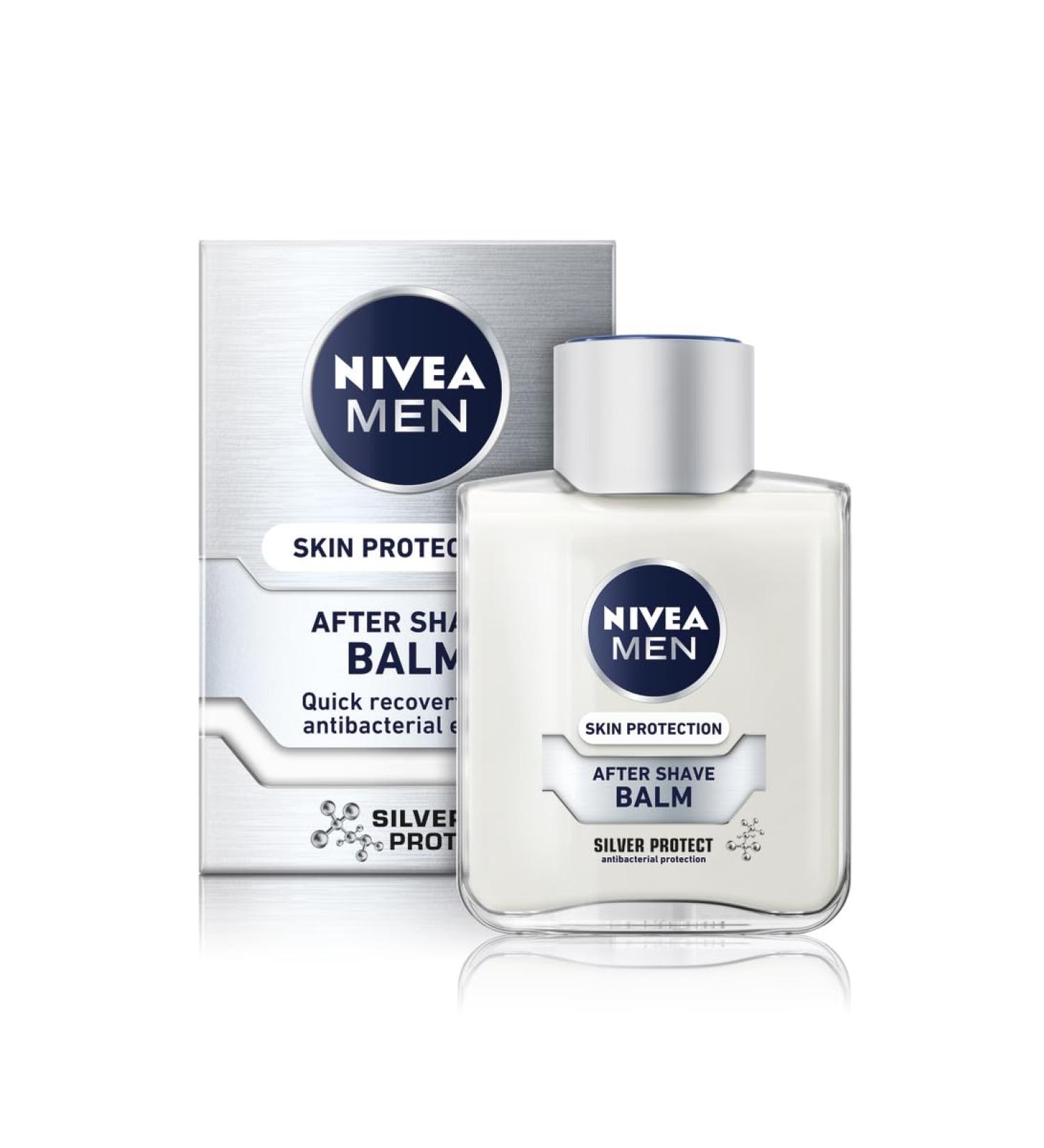 Nivea Men Silver Protect After Shave Balm 100ml - Soothing & Hydrating Post-Shave Care | Fast International Shipping - Buy Online on GoSupps.com