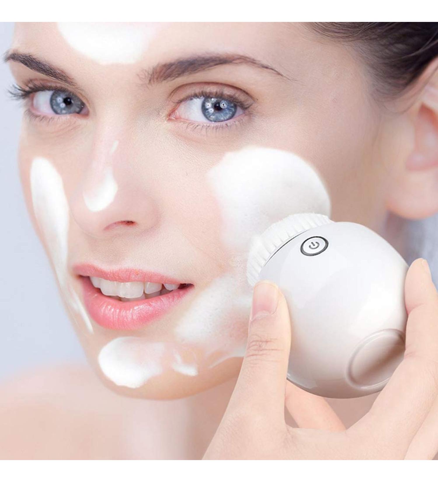 Overclocking Vibration New Sonic Vibrating Facial Cleansing Brush 3 Brush Heads with 3 Modes Waterproof Smart Timer Wireless Charging for Face Cleaning - Buy Online on GoSupps.com