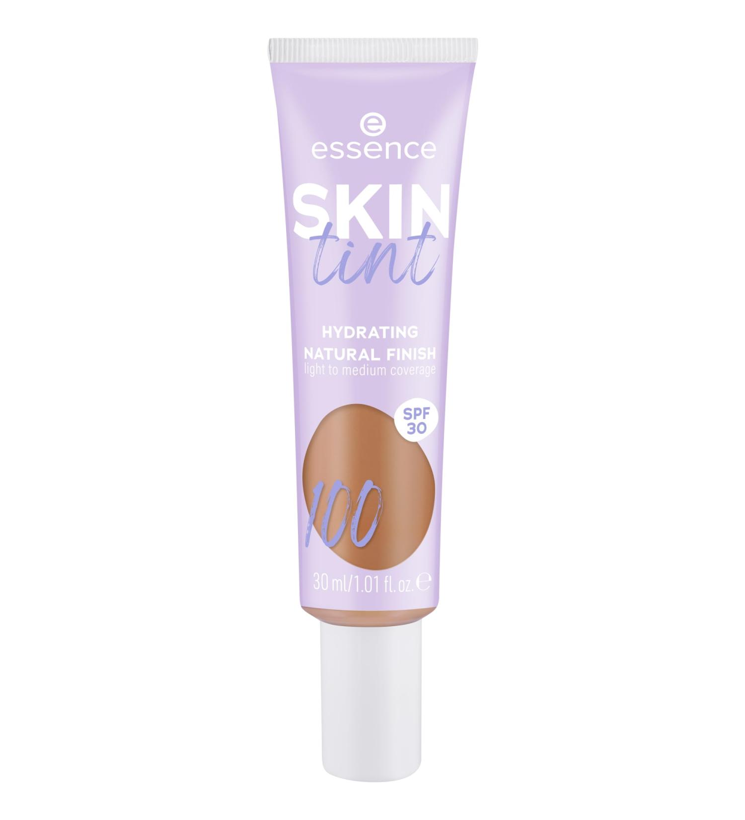 Essence Skin Tint Make-up No. 100 Nude moisturizing natural vegan oil-free UVA and UVB filter + SPF 30 without perfume 1 SPAL) 100 30 ml (1 Pack)