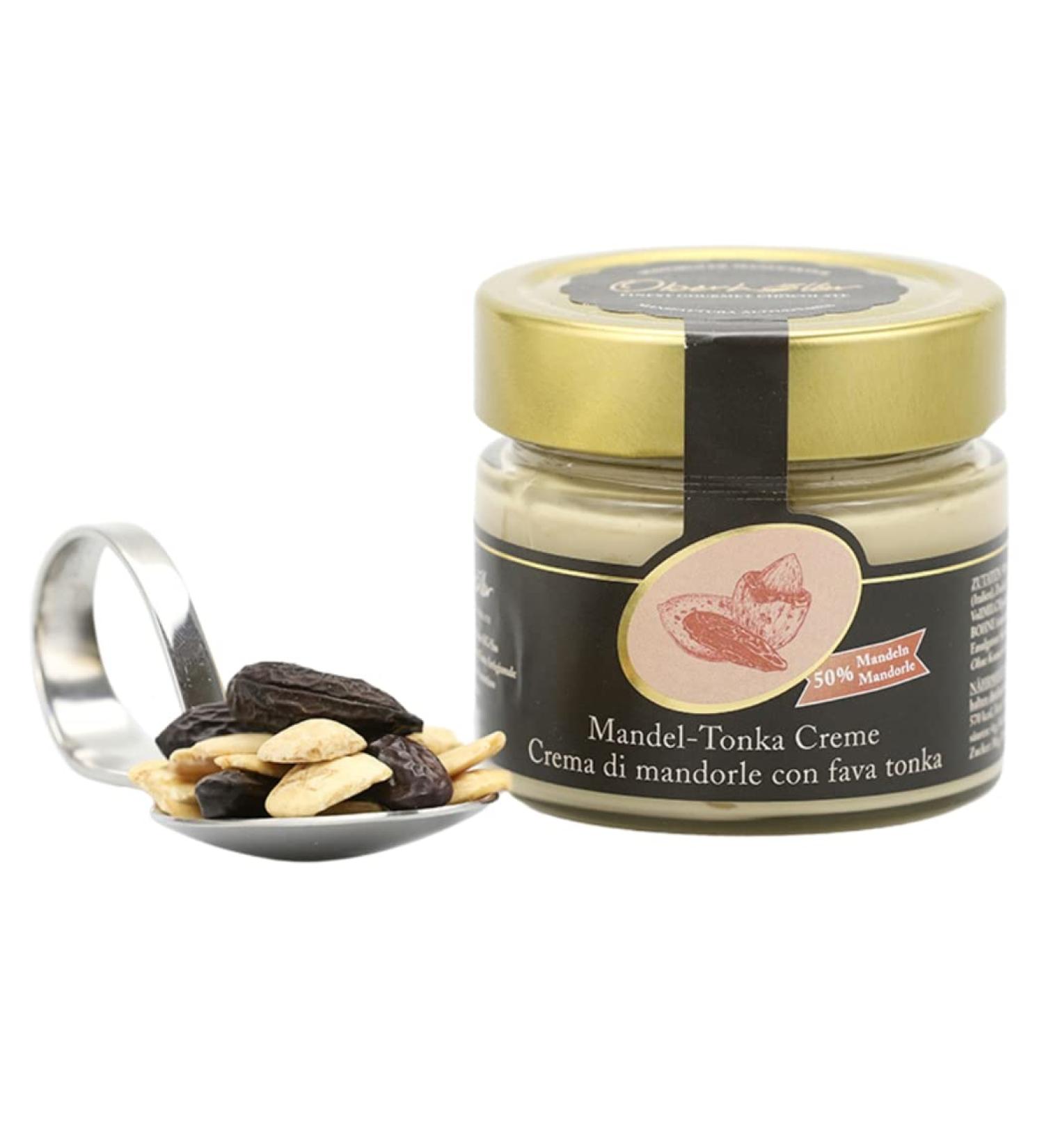 Oberh ller Mandel-Tonka Cream Spread 200g | Palm Oil Free Non-GMO Preservative Free | Premium South Tyrol Quality - Buy Online on GoSupps.com