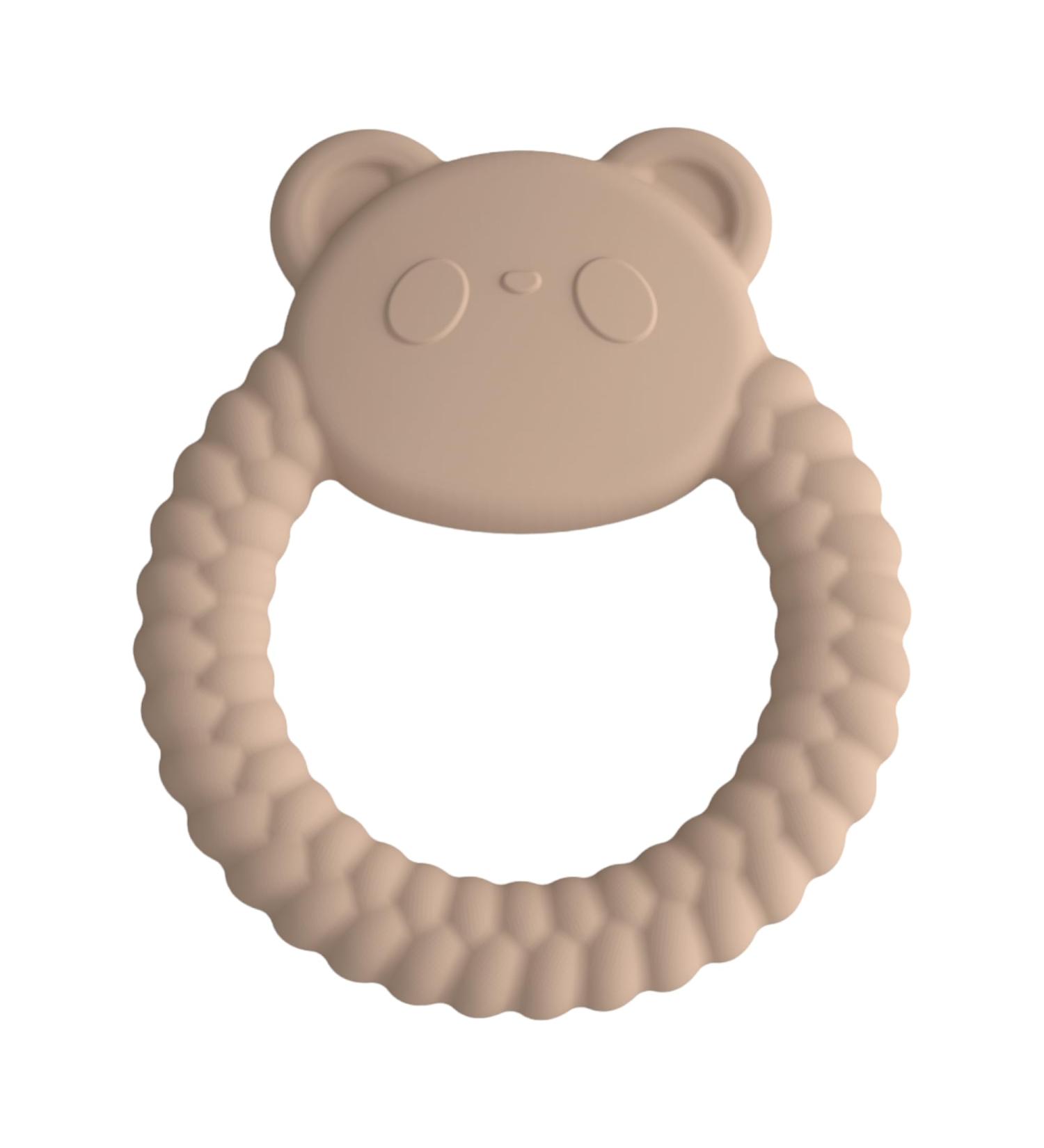 Gigi Kids Bei ring Panda - BPA-Free Silicone Baby Teething Ring | Sensory & Motor Toy for 3+ Months - Beige - Buy Online on GoSupps.com