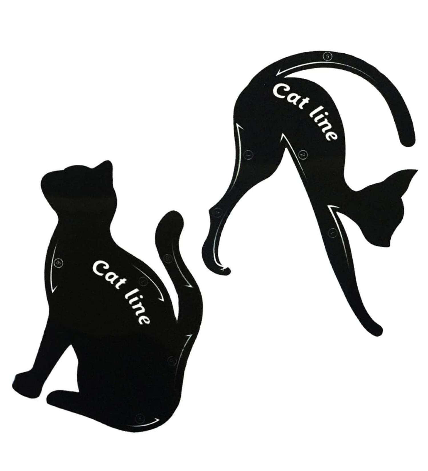 Angoily 2pcs Cat Eye Stencil Eyeliner Stencil Eyeshadow Stencil Template Model Card - Buy Online on GoSupps.com