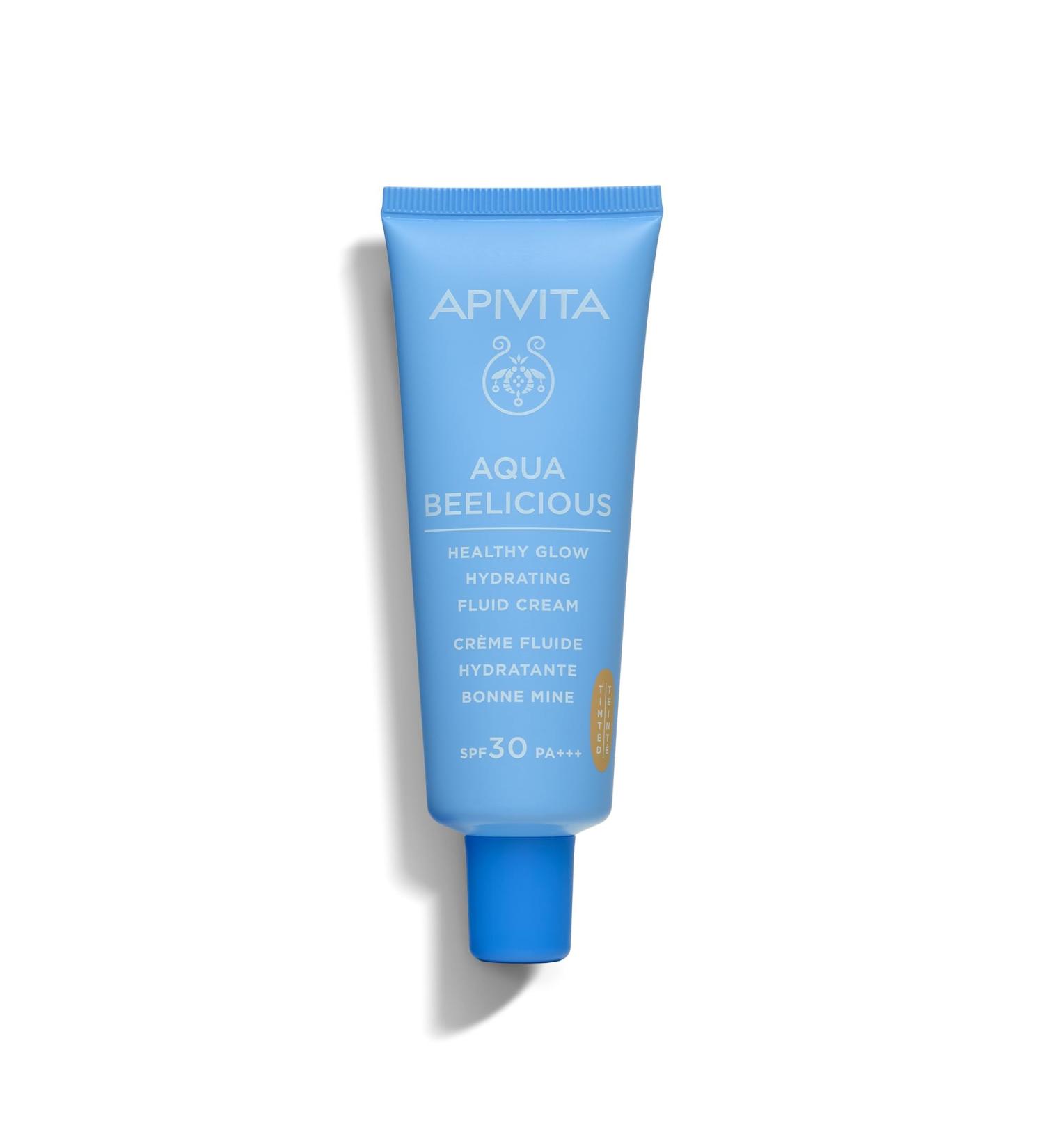 Apivita Aqua Beelicious Moisturizing Illuminating Fluid Cream With Color Spf30+ 40 Ml Huidverzorgingsproduct
