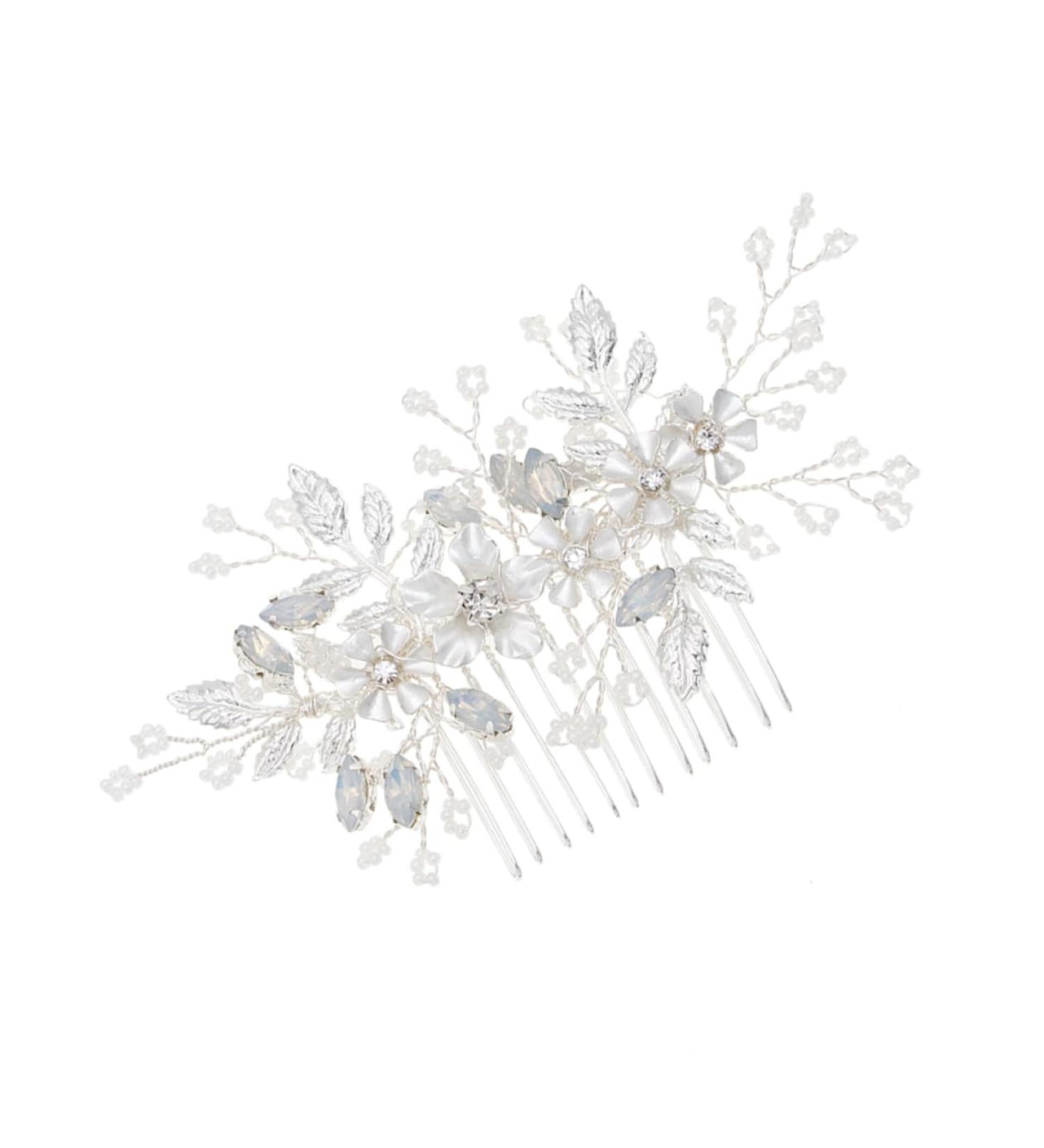 Angoily Tiara Combs Comb for Bridal Wedding Hair Comb Rhinestone Comb Rhinestone Hair Comb Crystal Hair Comb Rhinestones Millet Beads Bride - Buy Online on GoSupps.com