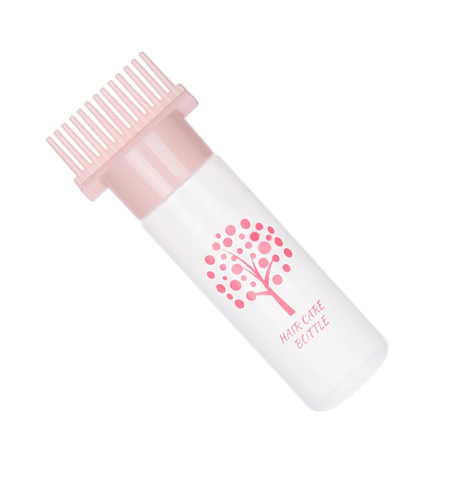 Perfeclan Roots Comb Bottle Hair Dye Bottle Brush Empty Perming Tools Bottle for Salon Home Barbershop Pink - Buy Online on GoSupps.com