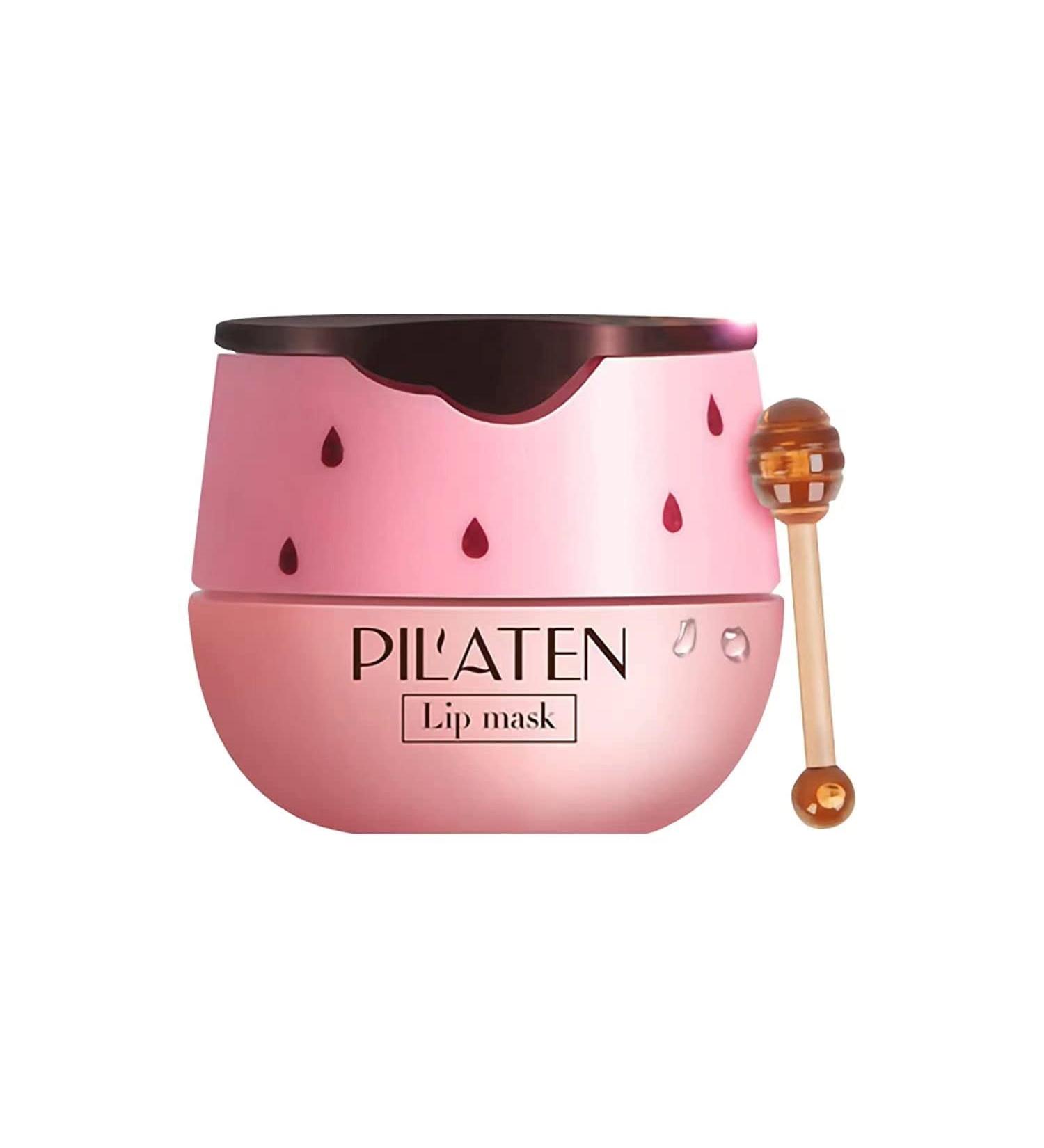 Bee Balm Lip Balm Honey Pot Strawberry with Vitamin E | Hydrating & Preventing Dry Cracked Lips | Exfoliating Lip Scrub with Propolis | Moisturizing Honey Lip Mask | Reduces Lip Lines | Includes Brush - Buy Online on GoSupps.com