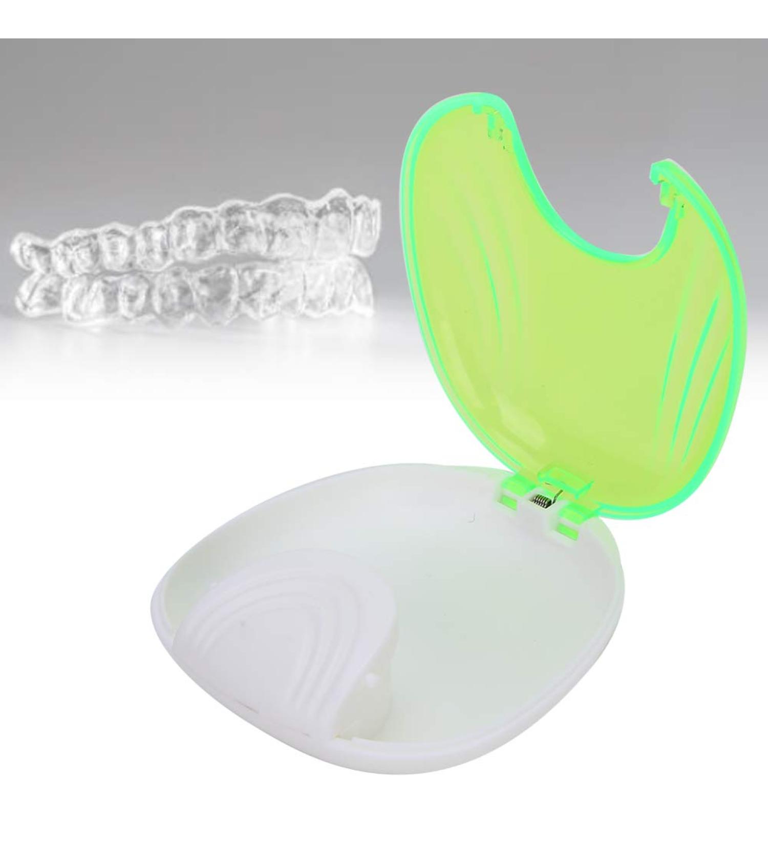 Orthodontic Storage Case | Portable Waterproof Dentures for Adults | Dental Care Set (Green) - Buy Online on GoSupps.com