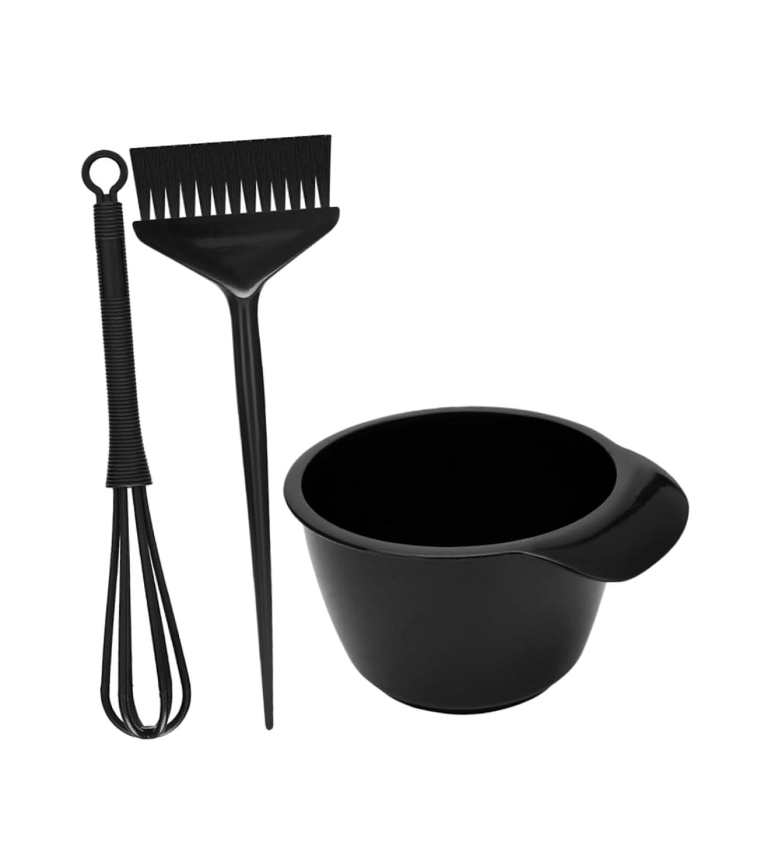 Beavorty 1 Set Hair Color Kit Tool Hair Coloring Bowl and Brush Hair Coloring Mixing Bowl Hair Coloring Brush and Bowl Salon Hair Coloring Bowl Pp Hair Dye Three Piece Suit re-usable - Buy Online on GoSupps.com