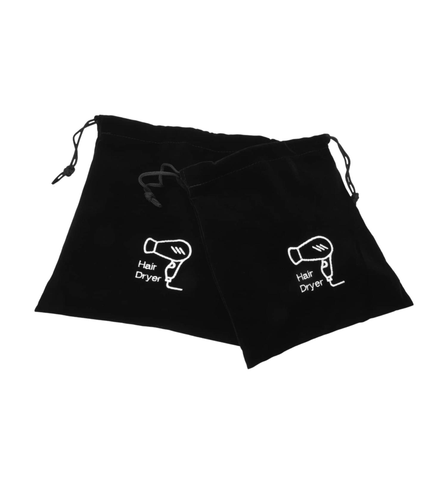Healeved 10 Pcs Storage Bag Barber Drawstring Bag Drawstring Closure Cover Travel Hair Gym Bag Black Velvet 26x23cmx5pcs Blackx5pcs - Buy Online on GoSupps.com