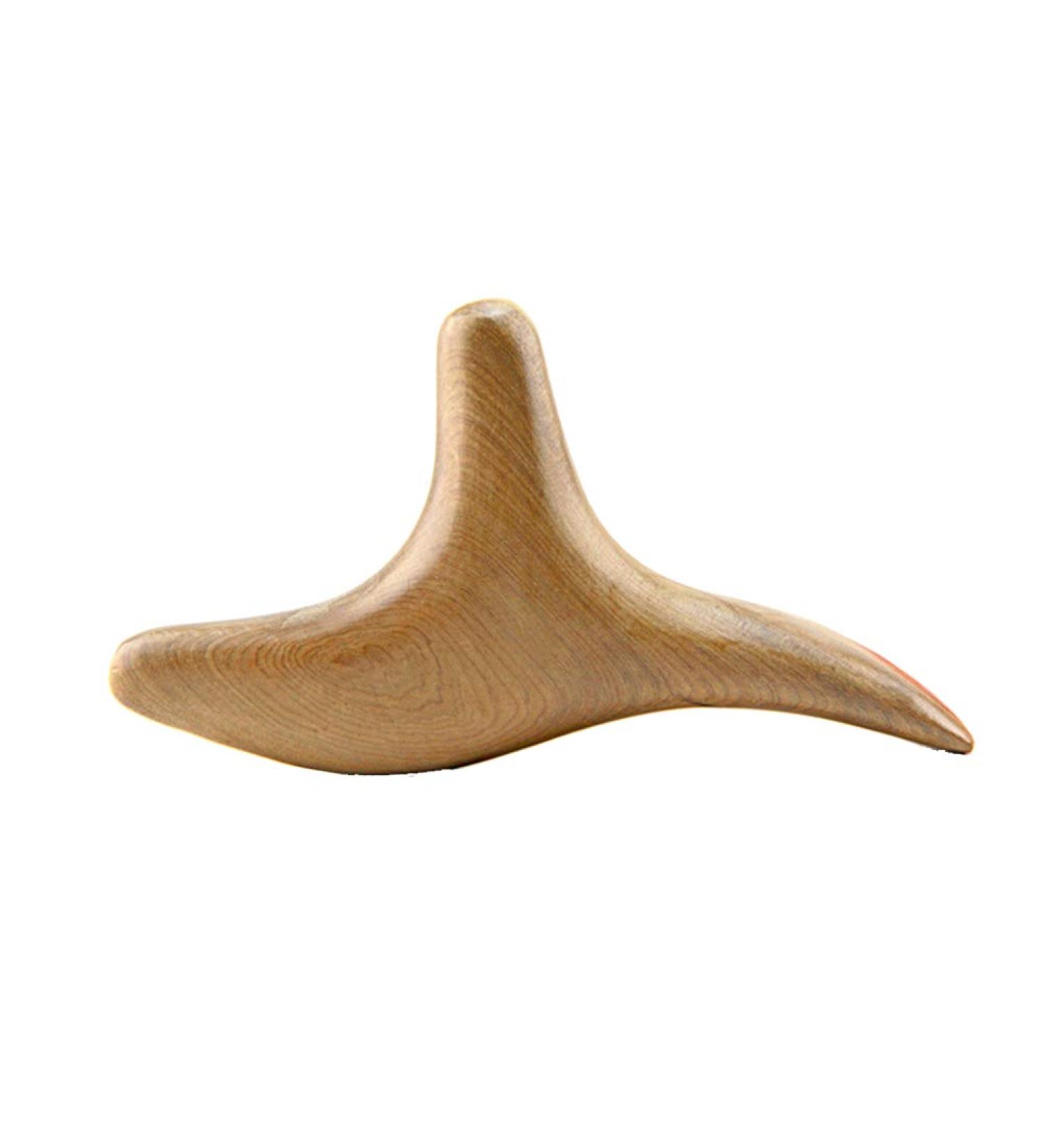 Healifty Trident Shaped Gua Sha Board - Natural Wood Scraping Massage Tool for Spa & Acupuncture - Buy Online on GoSupps.com