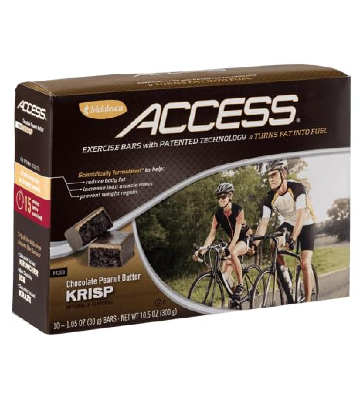 Access Exercise Bars - Chocolate Peanut Butter Krisp - 10 Bars