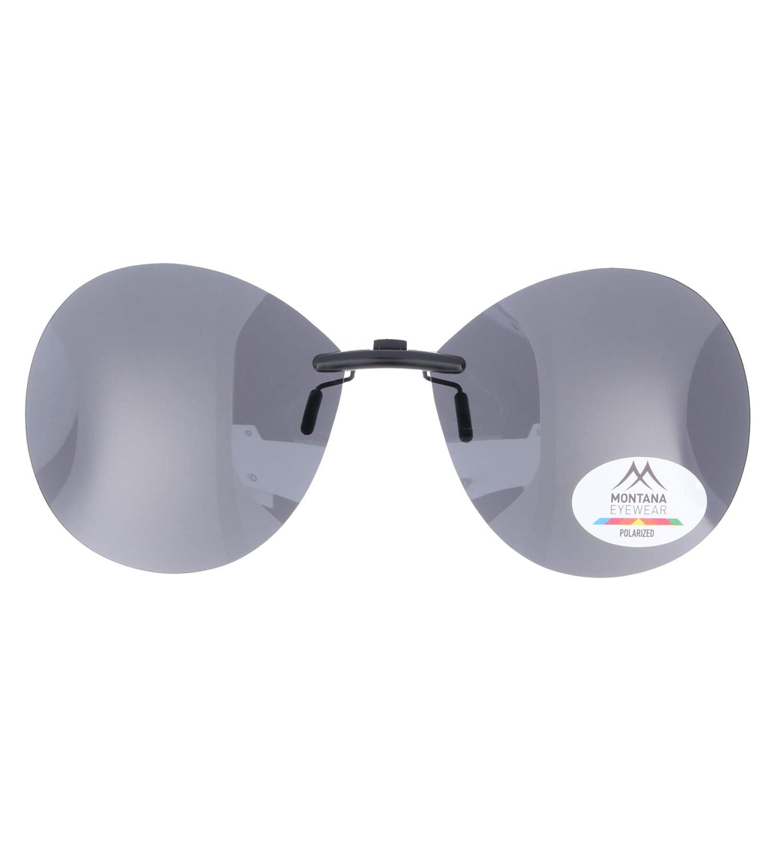 Montana Eyewear sun protection clip-on polarized + UV-400 with practical clip on in grey