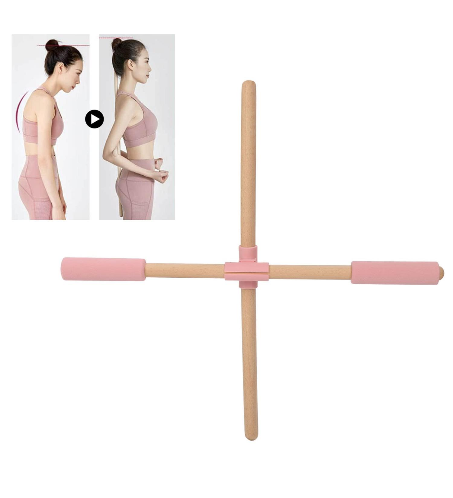 Yinhing 50cm Wooden Yoga Stick for Hunchback Correction & Shoulder Opening - Buy Online on GoSupps.com