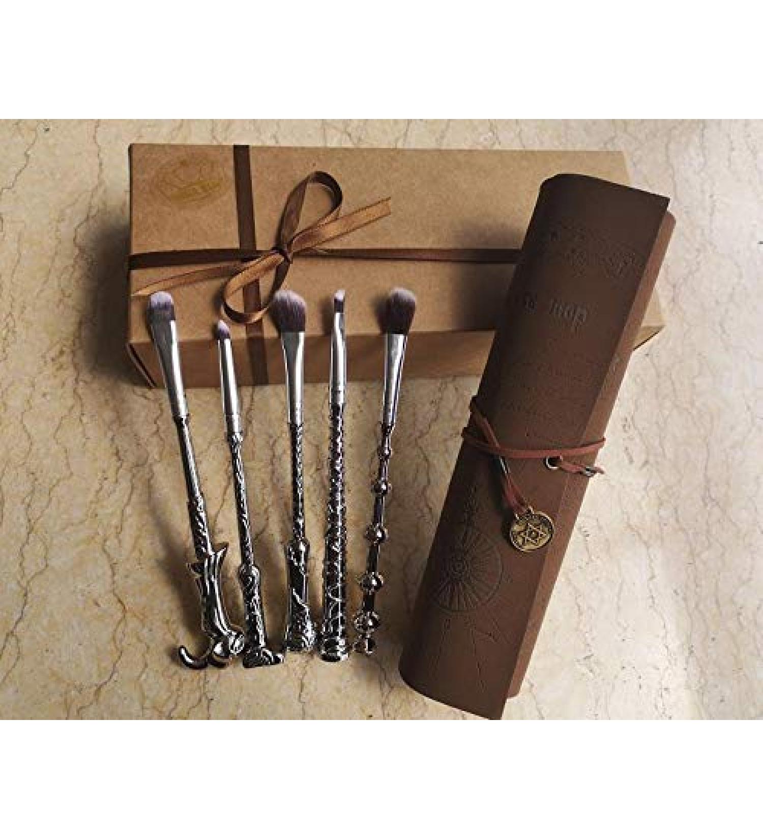 Wizard Wand Makeup Brush Set - Magic Eyeshadow Brushes & Faux Leather Roll | Shop Now! - Buy Online on GoSupps.com