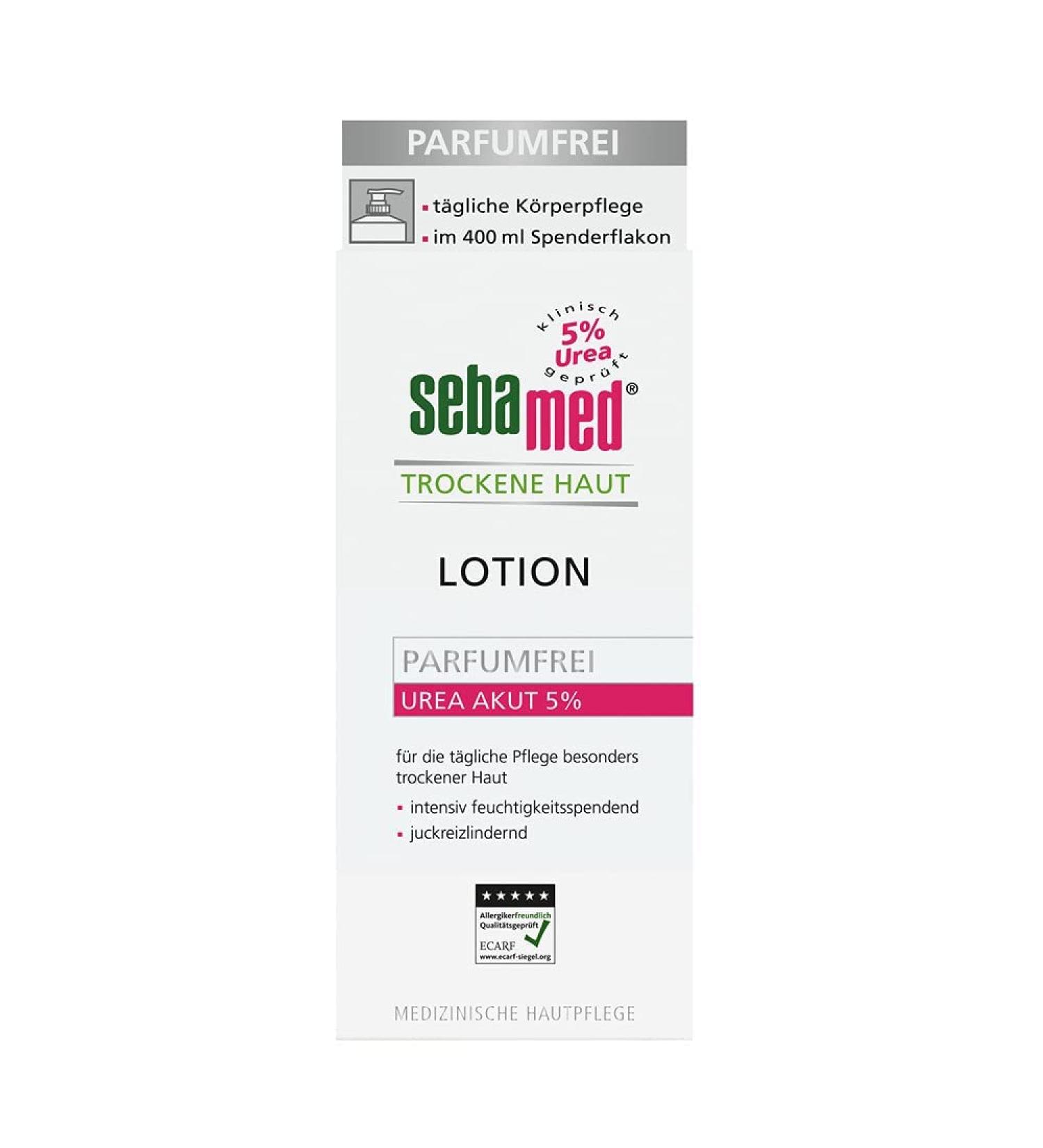 Sebamed Urea 5% Lotion 400ml - Moisture Lotion for Dry Skin Perfume-Free with Sweet Almond Oil for Men & Women - Buy Online on GoSupps.com