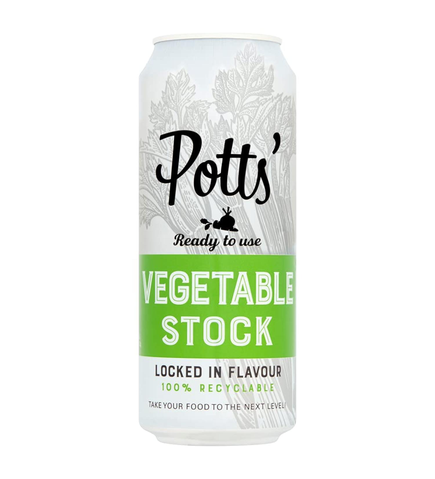 Potts Vegetable Stock Can 500ml - Premium Quality Vegan Broth - Buy Online on GoSupps.com