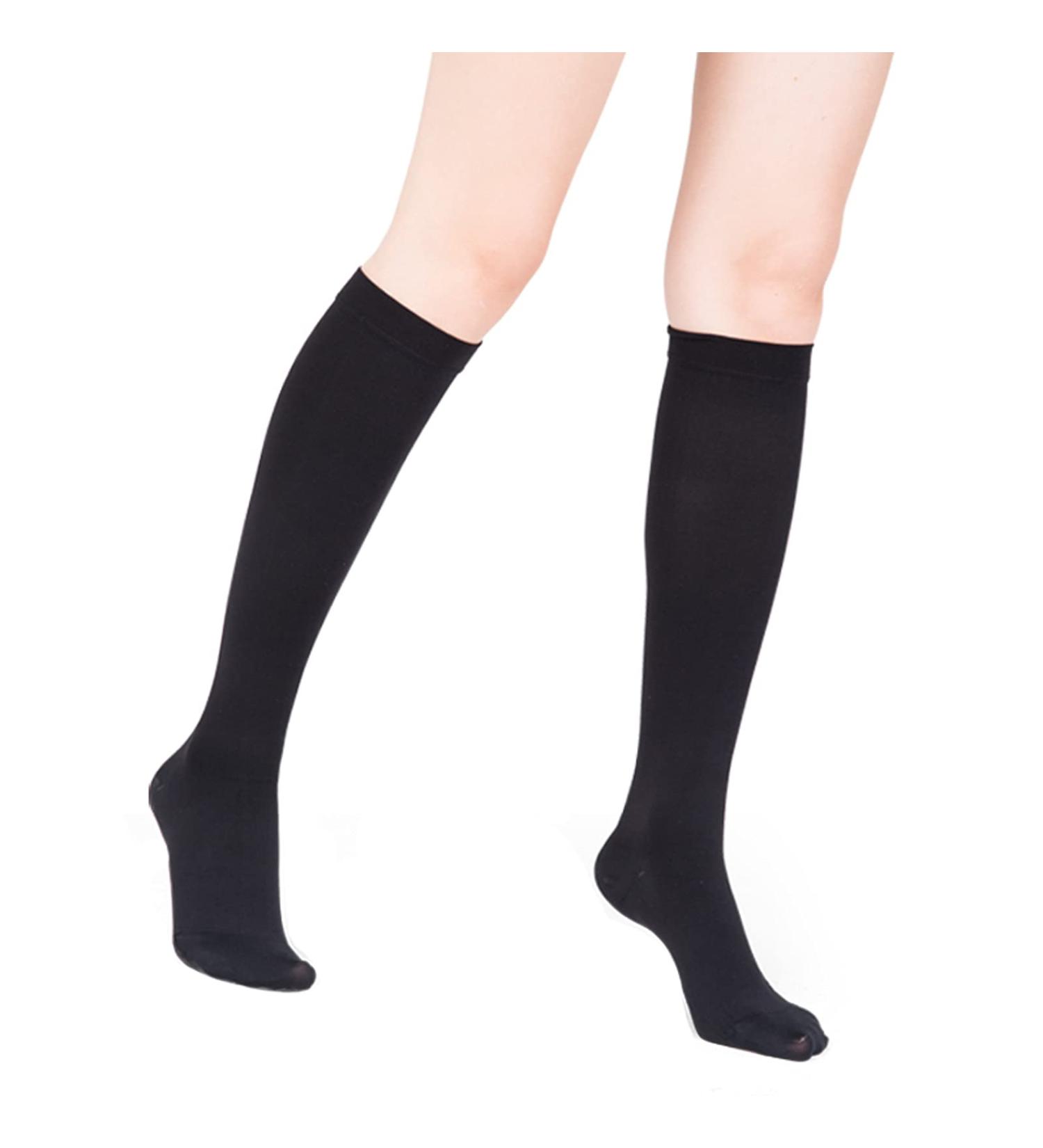 Medical Compression Socks Closed Toe Super Elastic Non-Slip Performance Sports for Adult Women Improve Blood Circulation Lower Extremity Edema Black XL (Black XL) Black X-Large - Buy Online on GoSupps.com