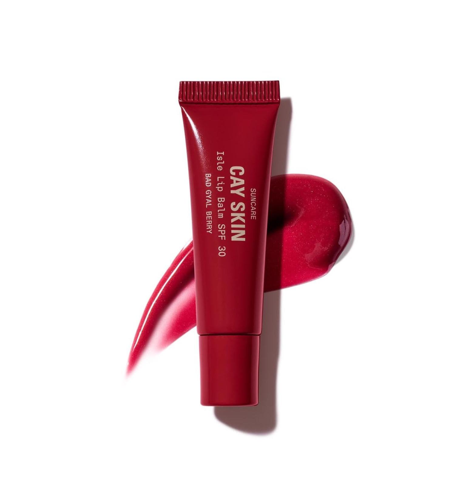 Cay Skin Isle Lip Balm Bad Gyal Berry SPF 30 | Hydrating Lip Gloss | Vanilla Brown Sugar | UV Protection - 0.35oz | Shop Internationally - Buy Online on GoSupps.com