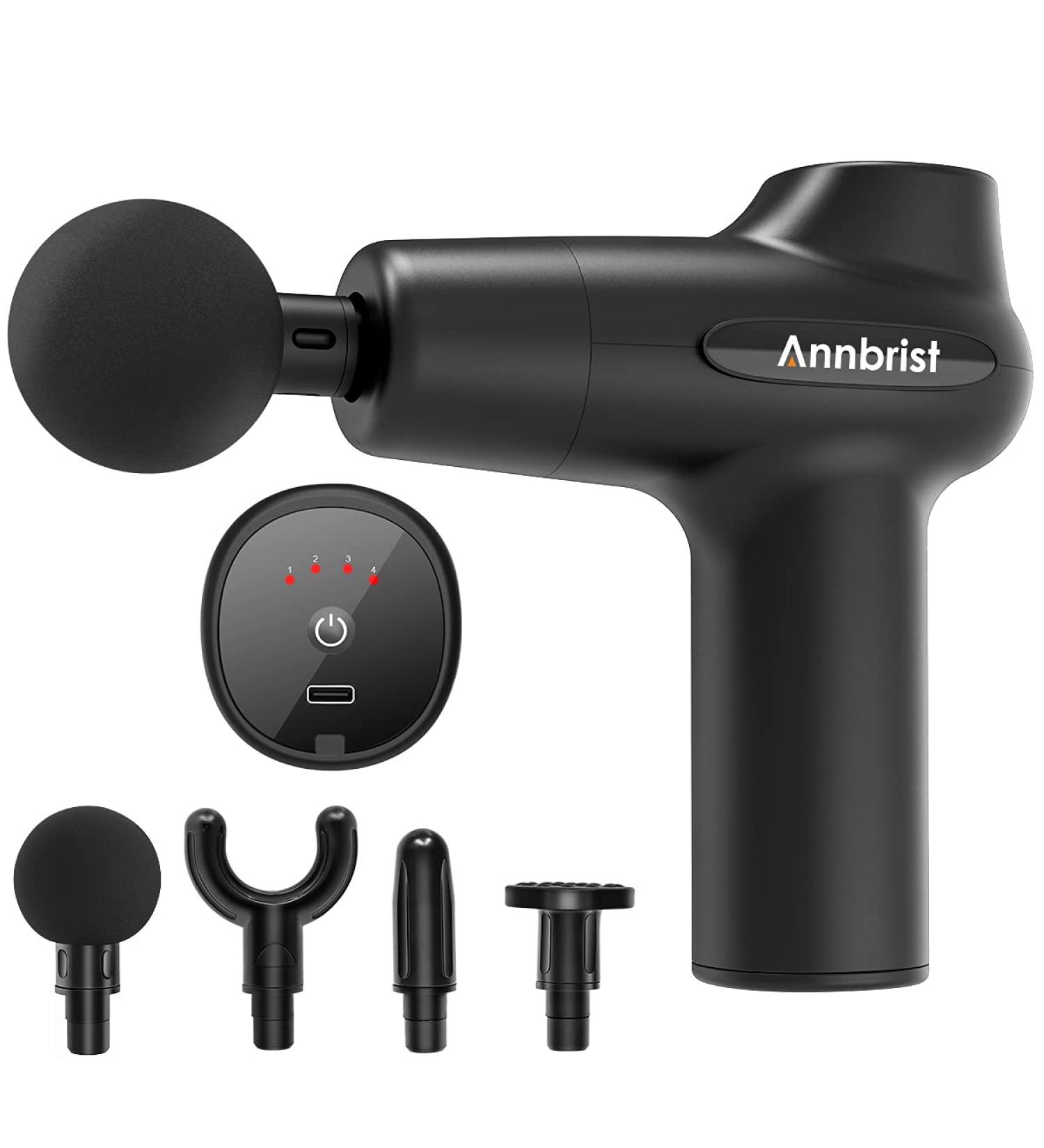 Deep Tissue Massager Gun - Handheld Cordless Percussion Electric Muscle Massager with Brushless Motor for Muscle Pain Relief and Relaxation | AG018 - Buy Online on GoSupps.com