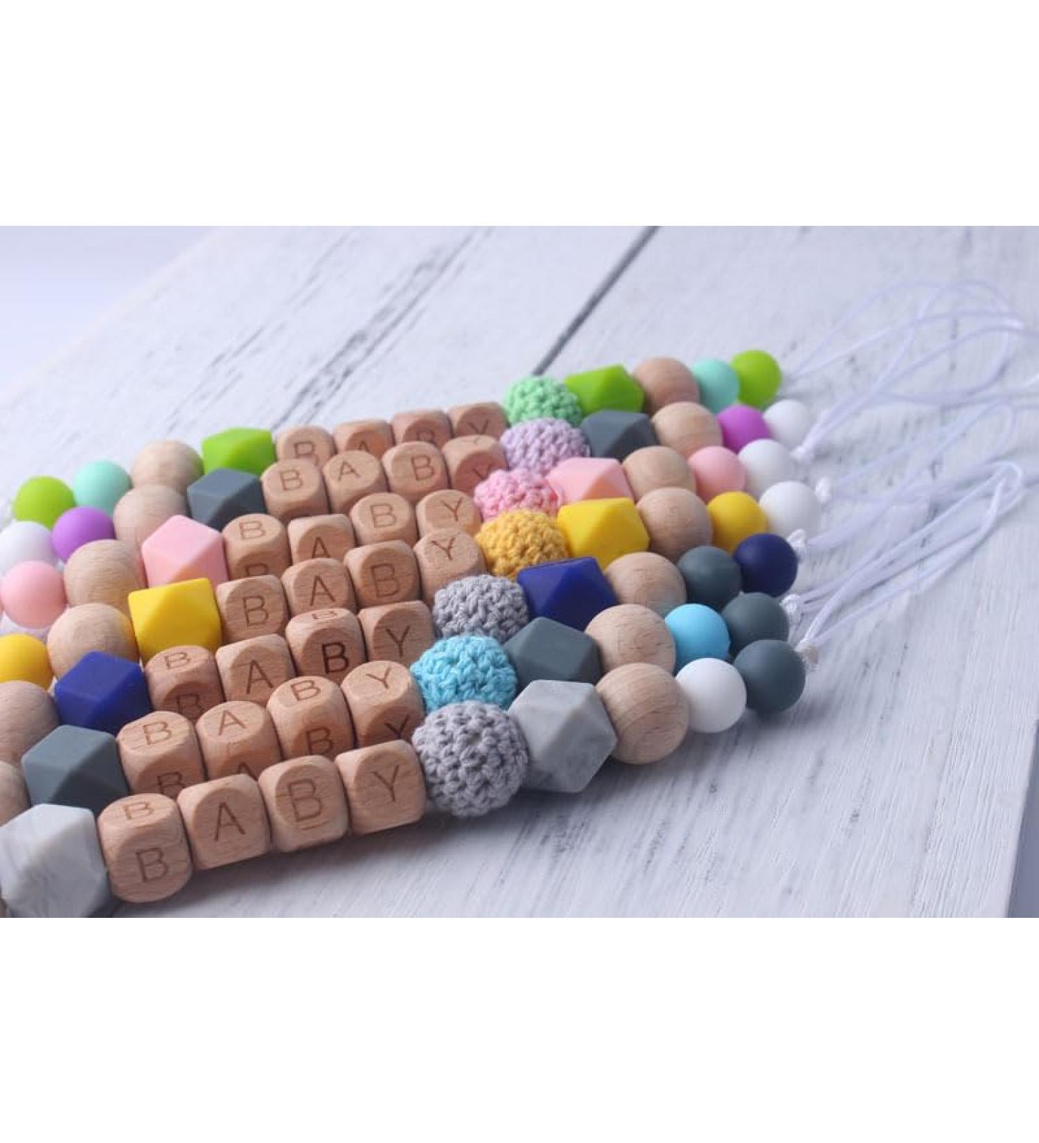 Happy-Crazy-Baby Pacifier Chain - Baby Pink | Perfect Gift for Baby Showers Birthdays & Baptisms for Boys and Girls - Buy Online on GoSupps.com