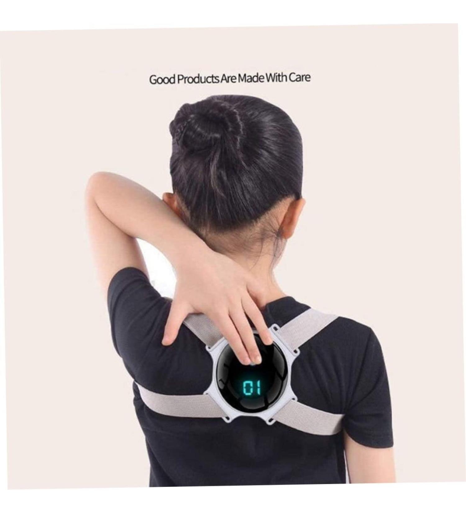 Posture Corrector Kids with Smart Sensor Vibration Reminder Posture Brace Trainer Straightener to Improve Slouch Thoracic Kyphosis Adjust Back Corrector Gray - Buy Online on GoSupps.com