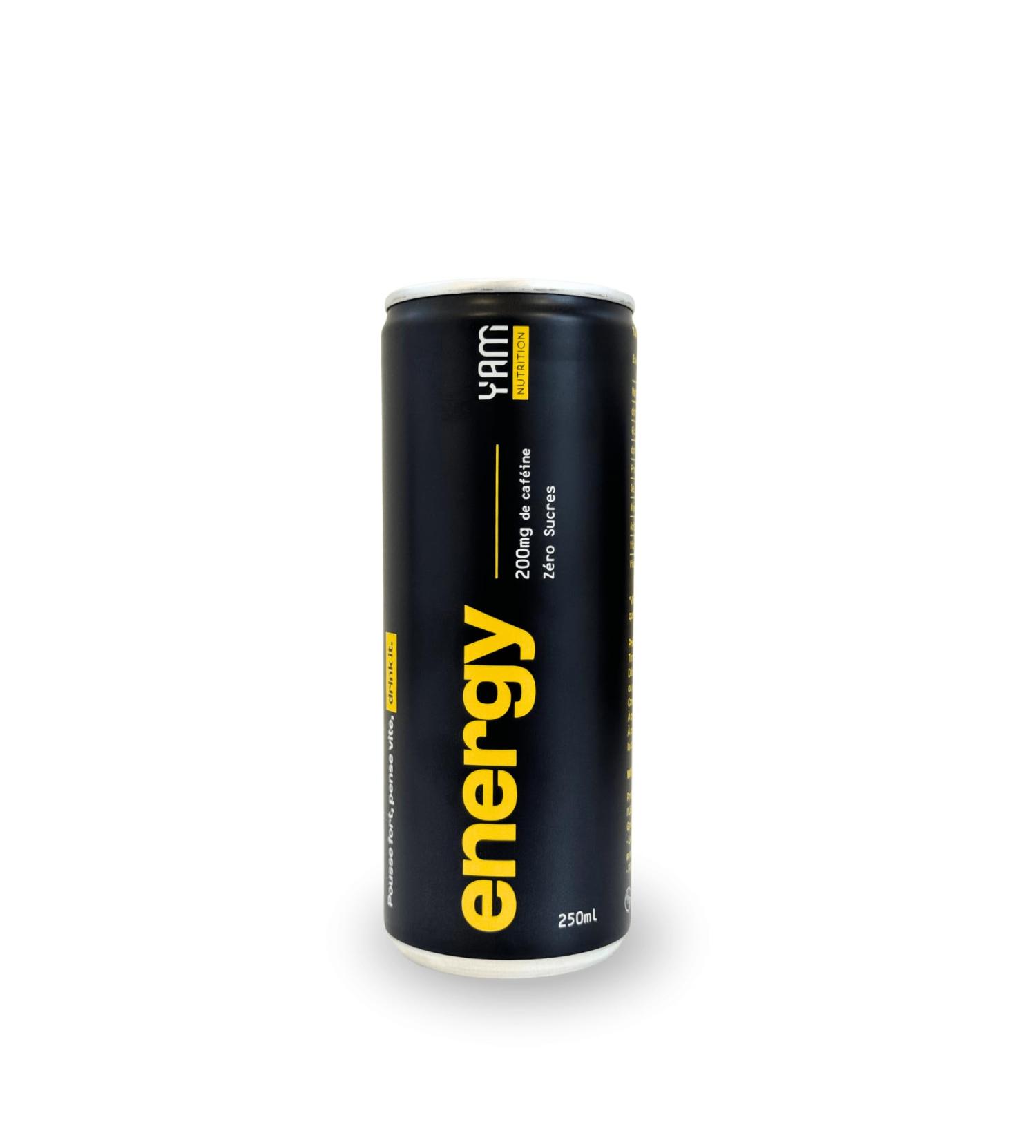 Yam Energy - Sugar-free Energy Drink 200mg caffeine 1000mg taurine - Energy booster - 250mL - YAM Nutrition