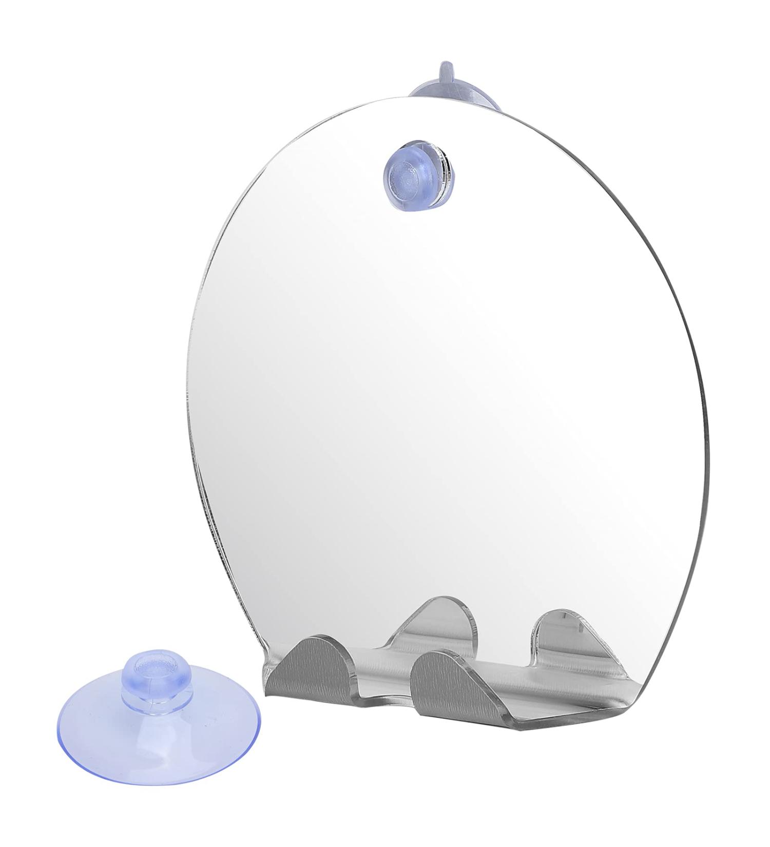 Fogless Shower Mirror with Suction Cup Holder - Ideal for Makeup and Shaving - Buy Online on GoSupps.com