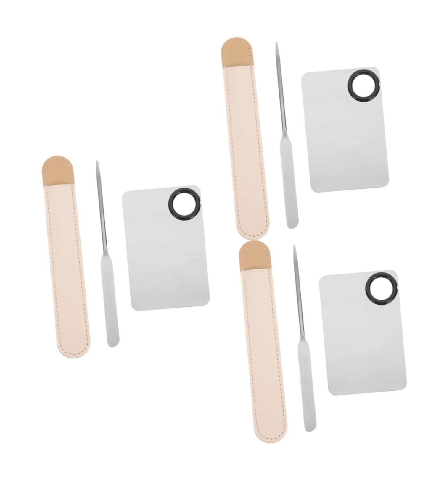 FRCOLOR 3 Sets Makeup Mixing Tray & Spatula | Stainless Steel Palette for Foundation & Nail Art | Korean Makeup Accessories - Buy Online on GoSupps.com