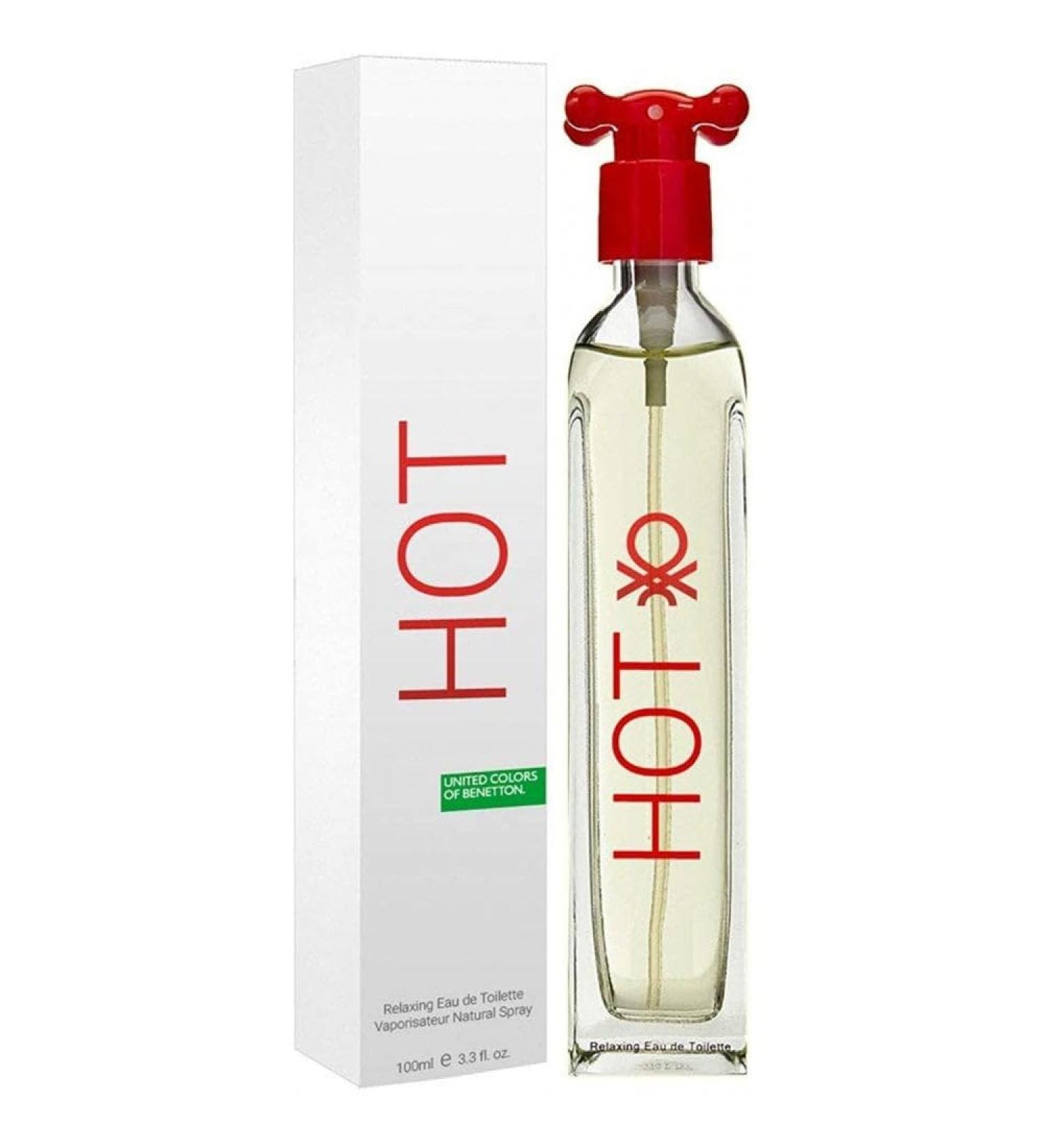 Benetton Hot Eau de Toilette Spray for Women 3.3 oz Fresh 3.3 Fl Oz (Pack of 1) - Buy Online on GoSupps.com