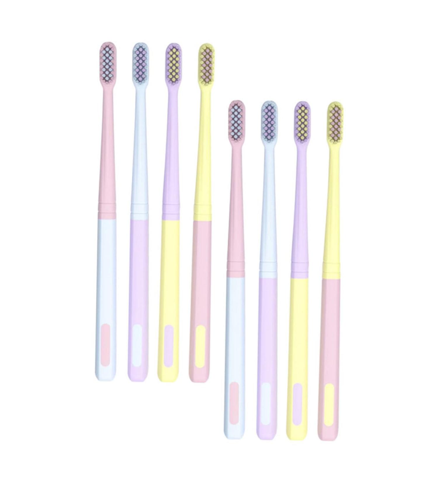 Minkissy 8-Pack Extra Soft Macaron Toothbrushes - Ergonomic Travel & Home Oral Care - Buy Online on GoSupps.com