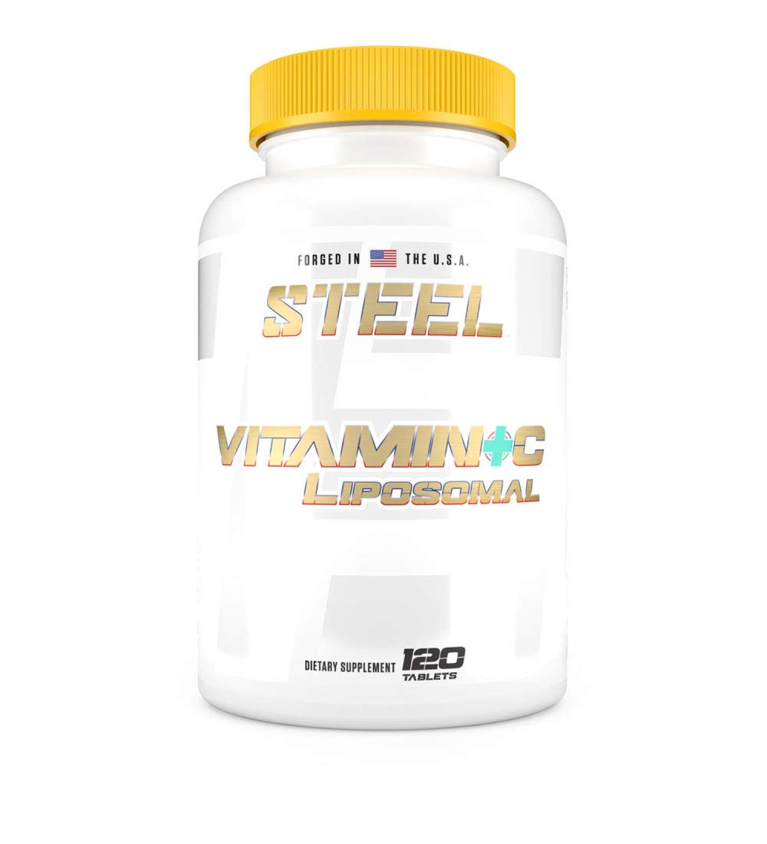 Steel Supplements Liposomal Vitamin C 1000mg | Immunity & Antioxidant Support | Cardiovascular Health | 120 Tablets - Buy Online on GoSupps.com